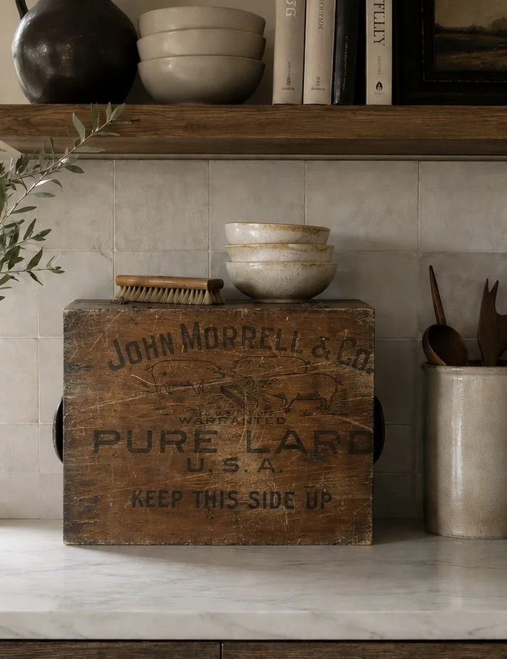 Vintage American John Morrell & Co ‘Pure Lard’ Wooden Storage Box