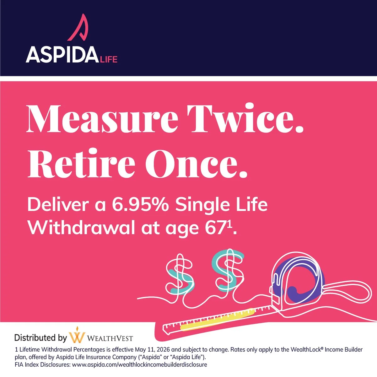 Aspida Life and WealthVest Offer a Powerful New Guaranteed Income Product with the WealthLock® Income Builder