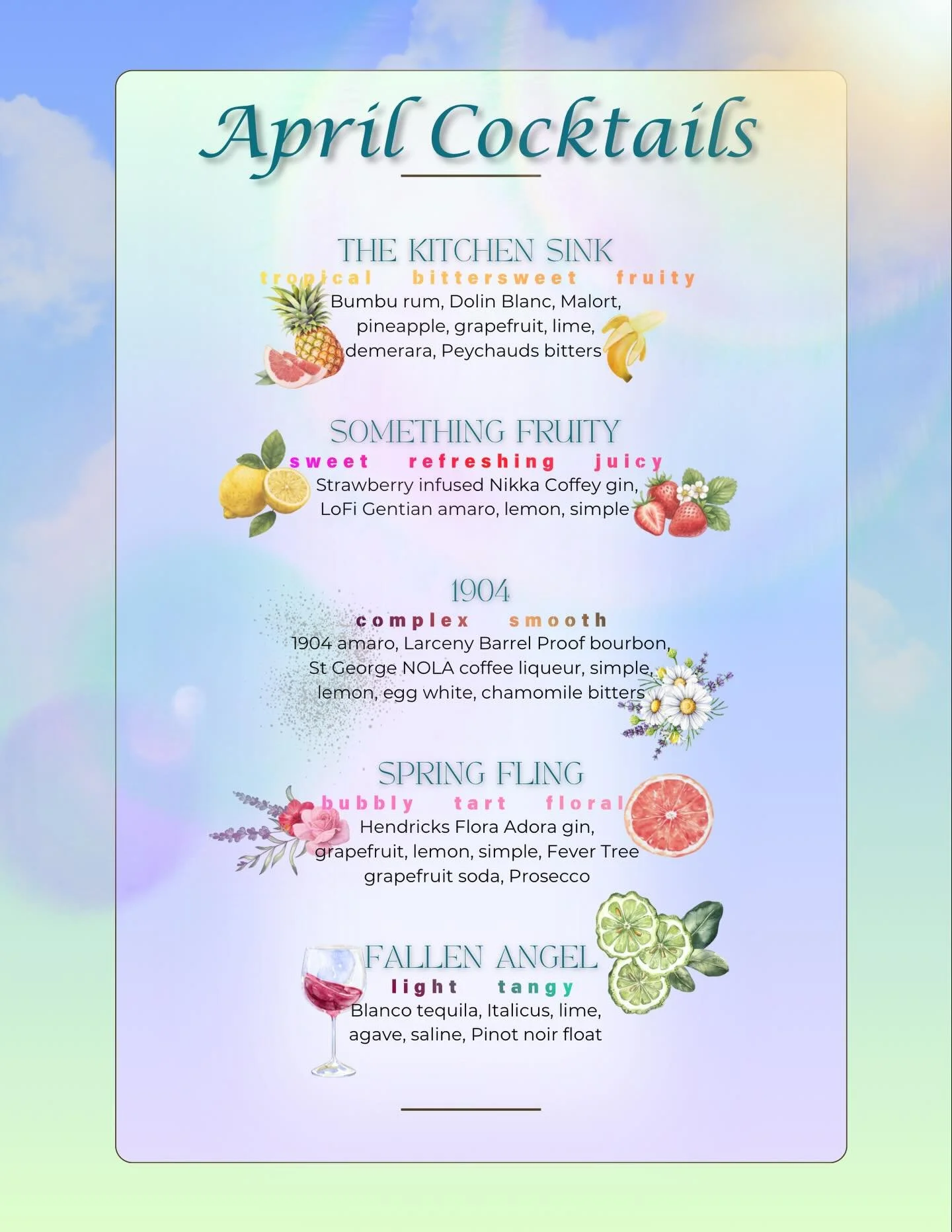 New spring cocktails!