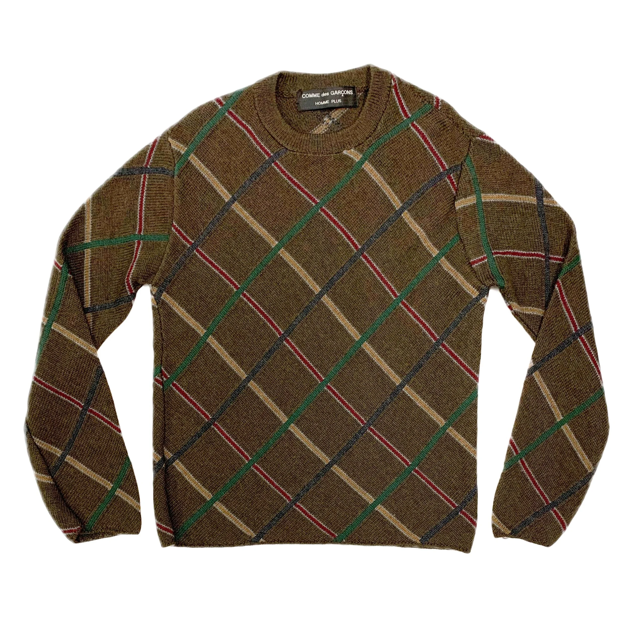 Bias Knit Wool Sweater