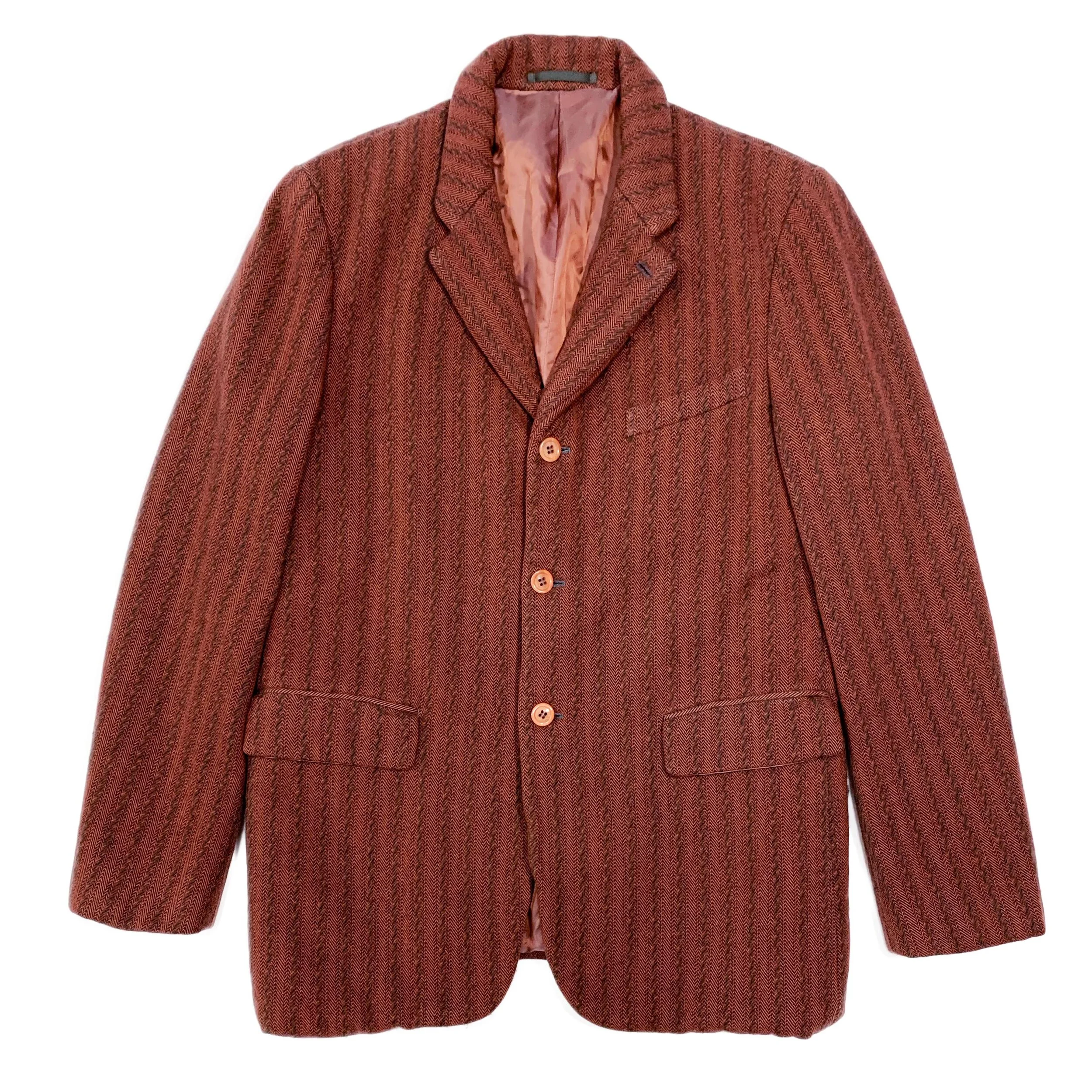 Thick Striped Wool Blazer
