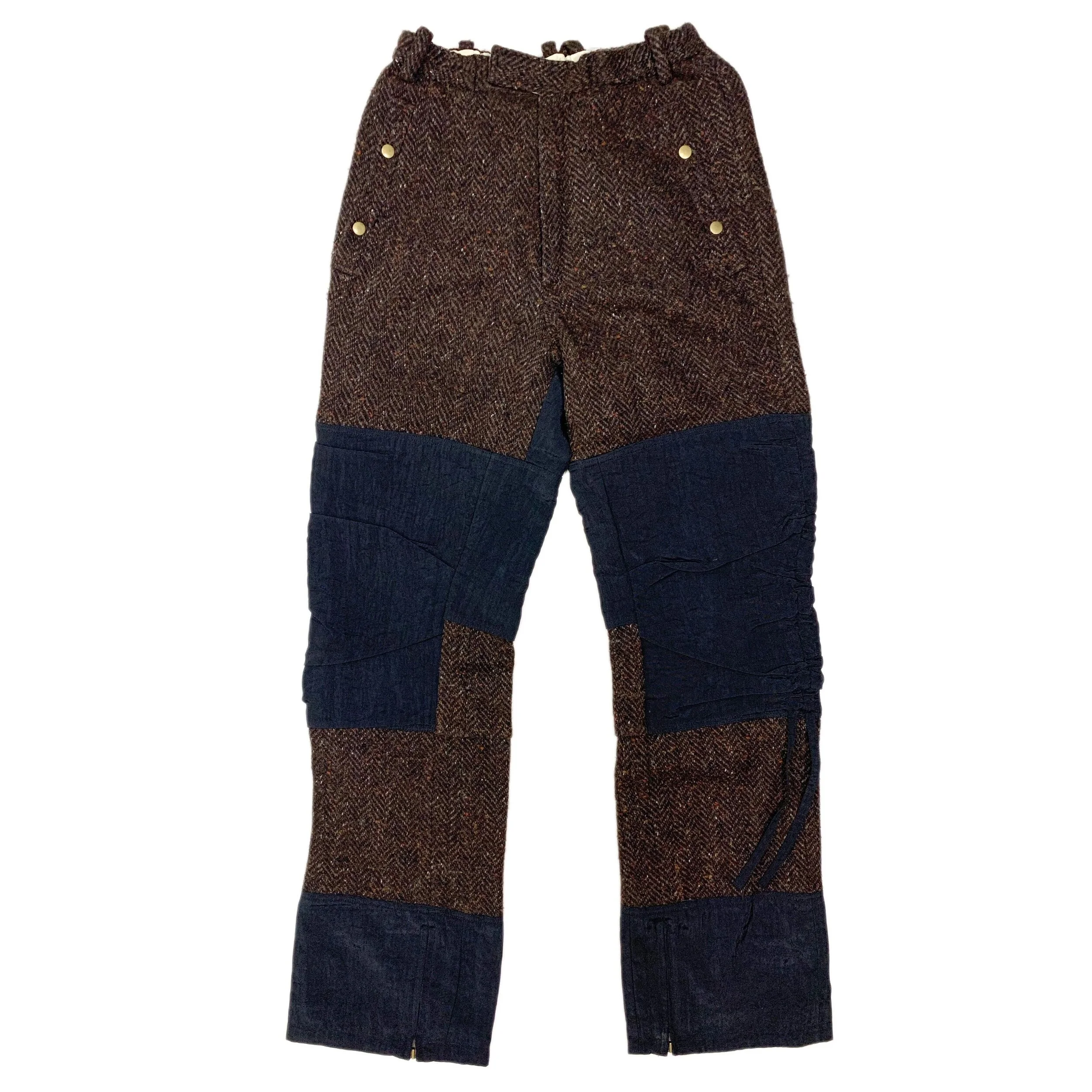 Patchwork Wool Pants