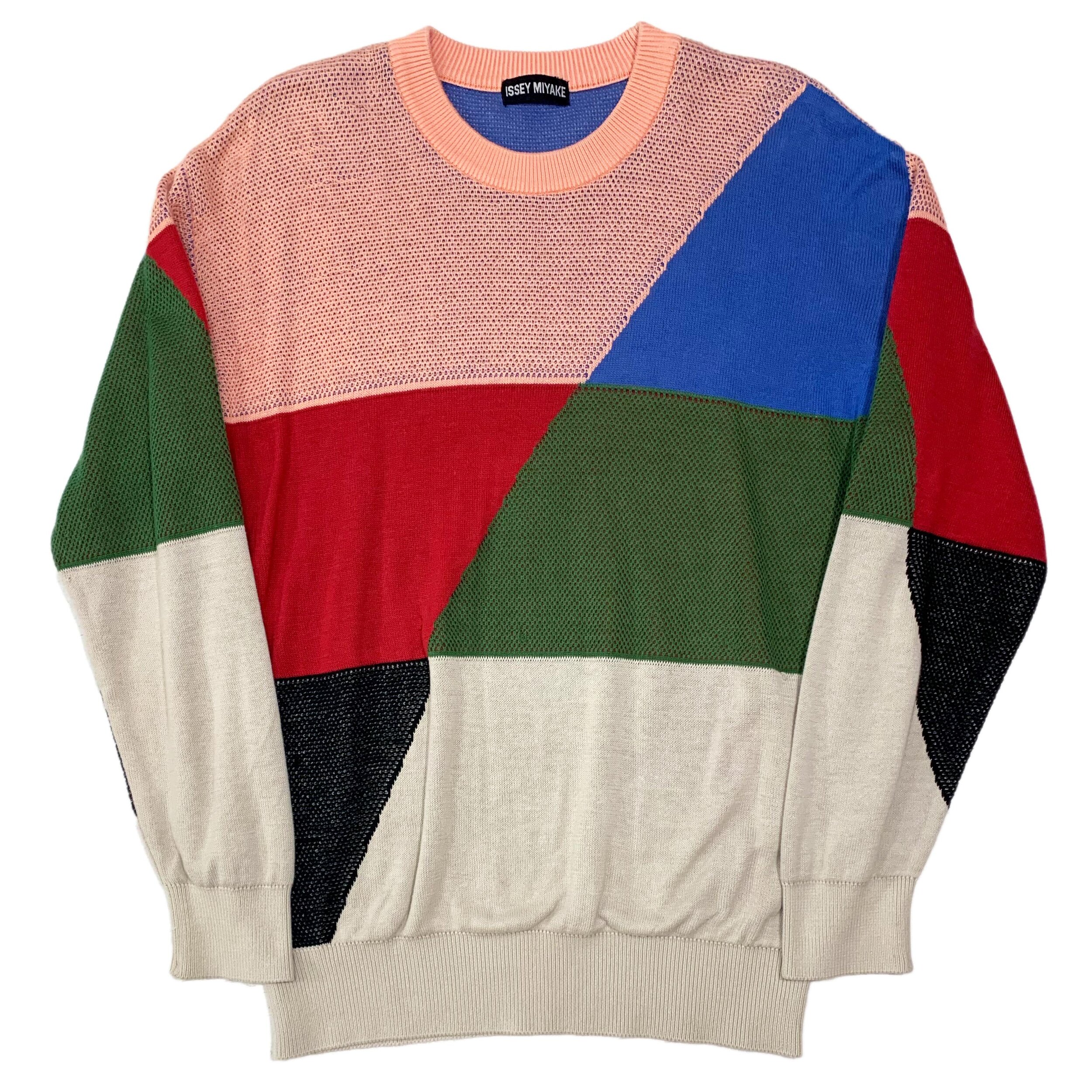 Colorblock Cotton Sweater