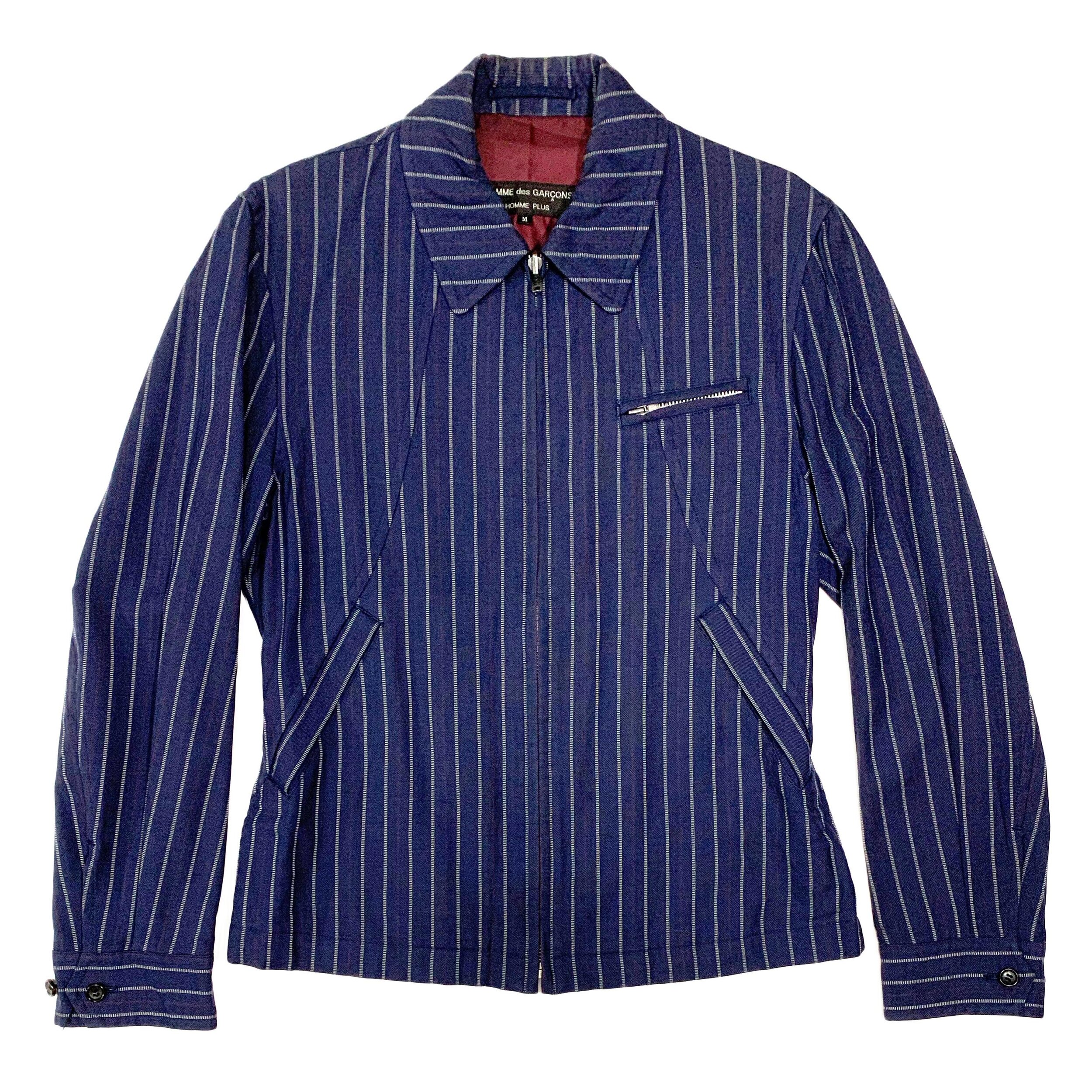 Reversible Striped Wool Jacket