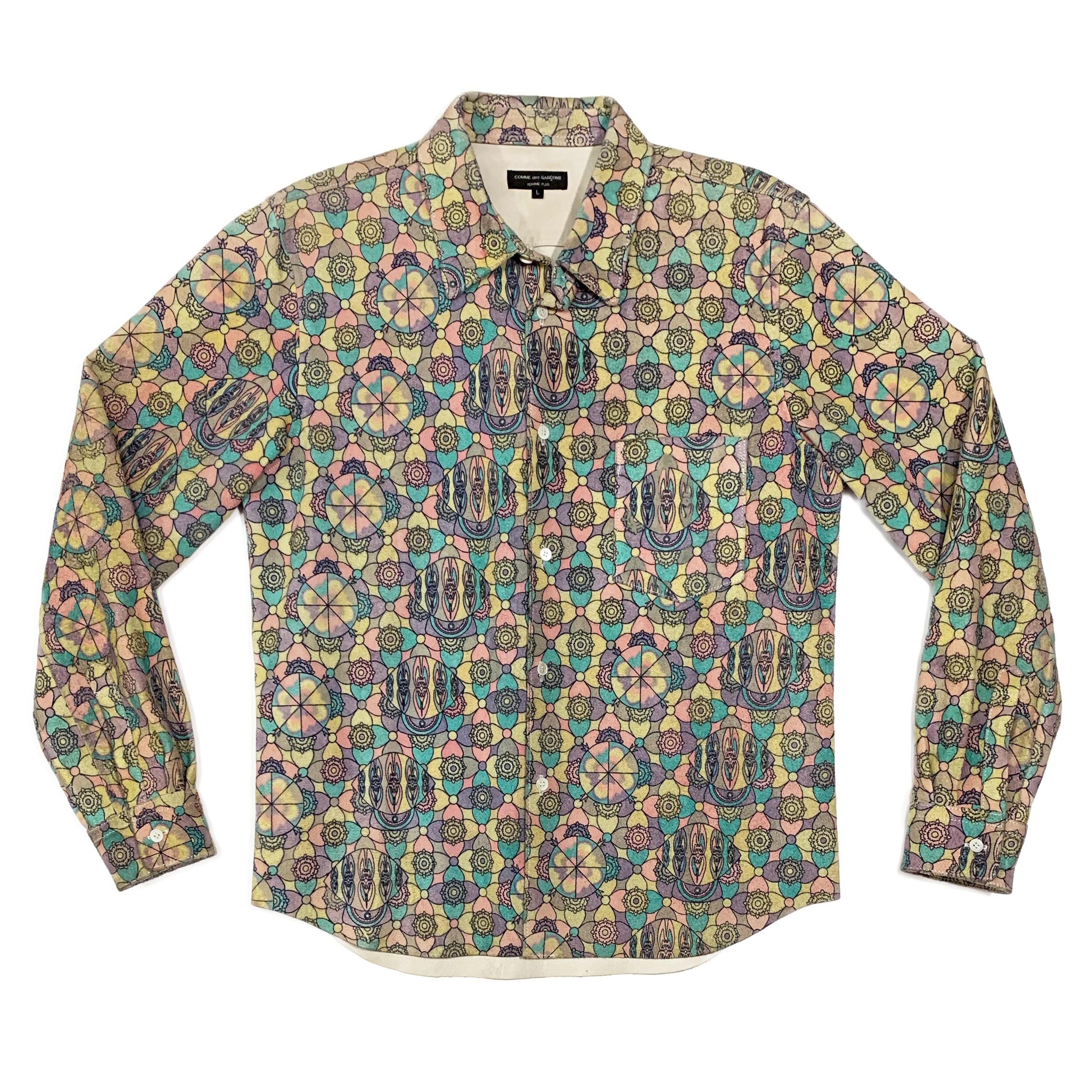 Psychedelic Horse Skin Leather Shirt