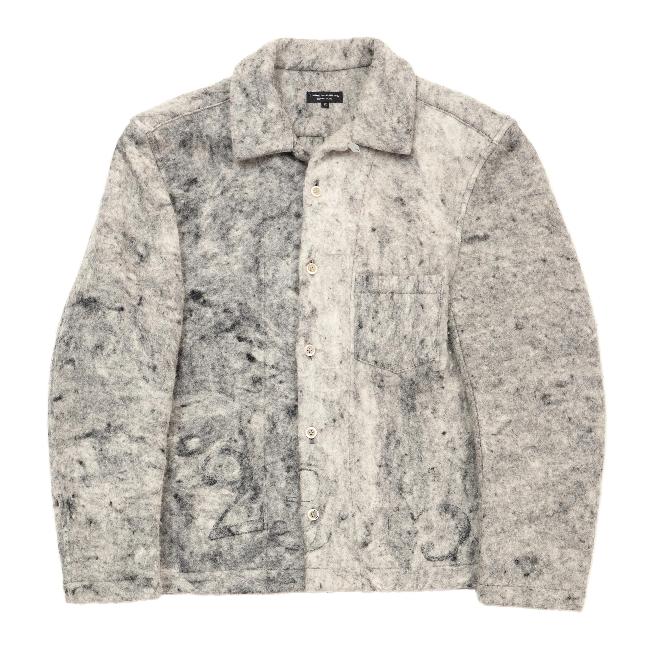 Numbered Oversized Pressed Wool Felt Jacket — My Clothing Archive