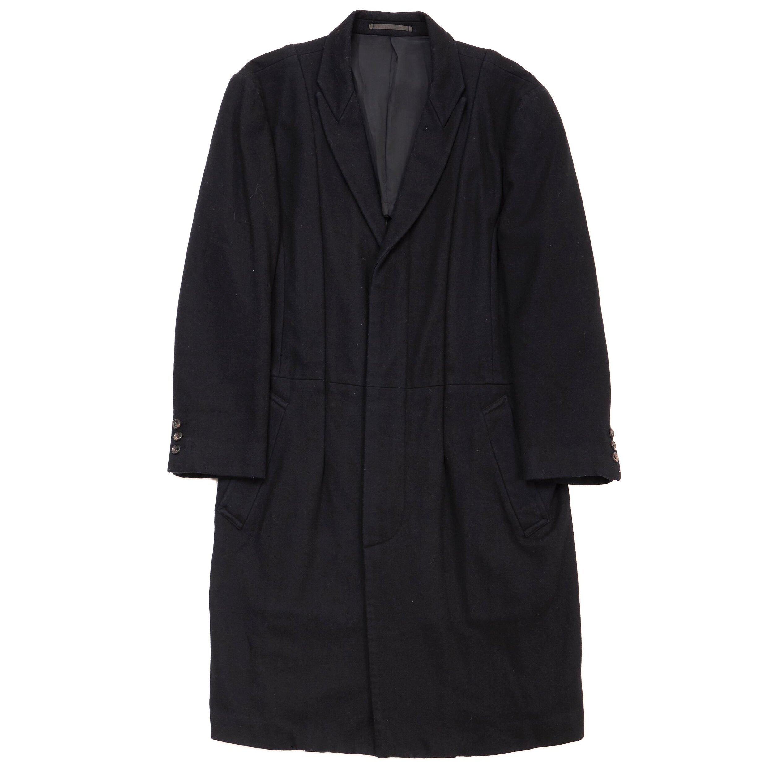 Long Deconstructed Wool Coat
