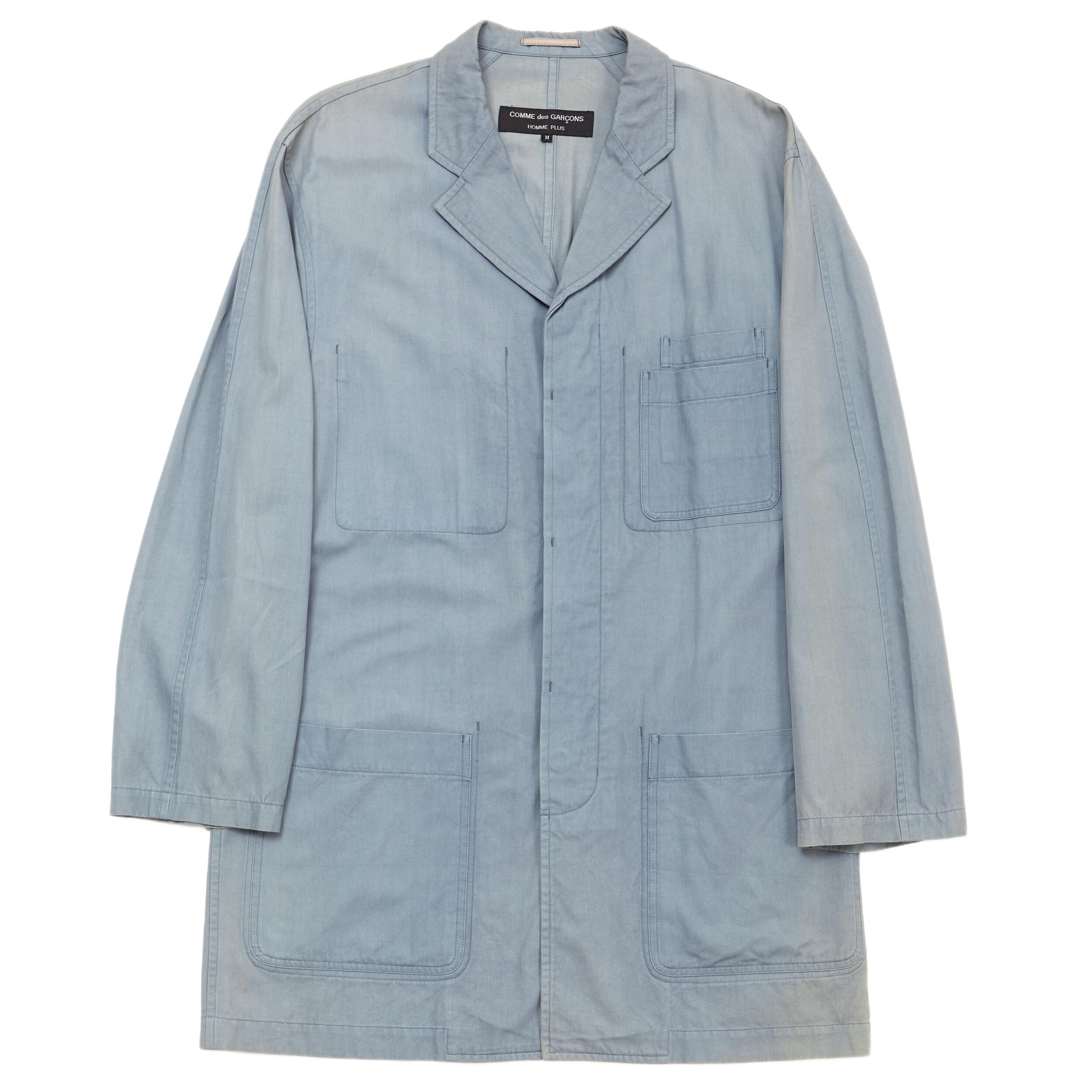 Deconstructed Long Rayon-Cotton Blend Coat