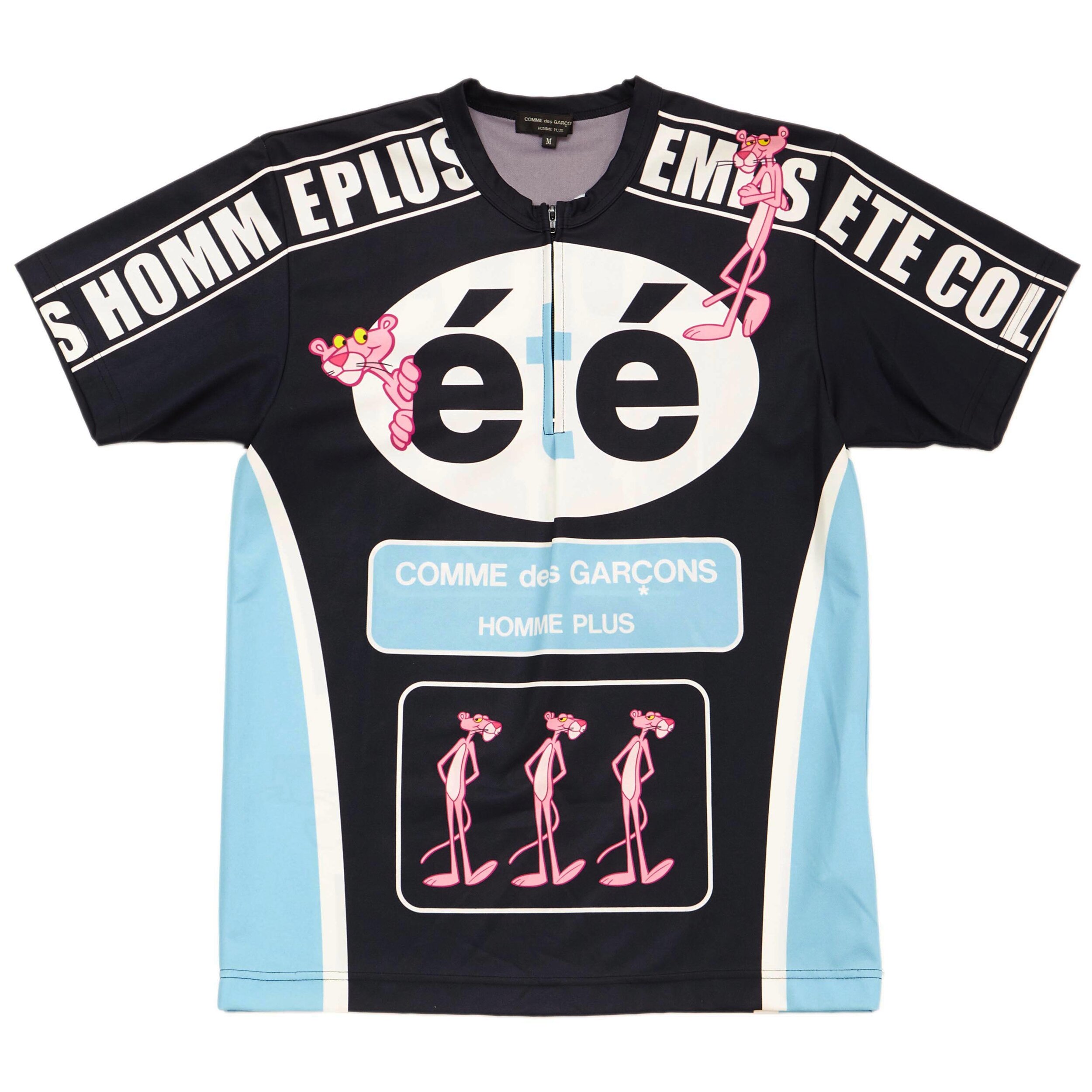 'Pink Panther' Polyester Half-Zip Polo Cycling Jersey