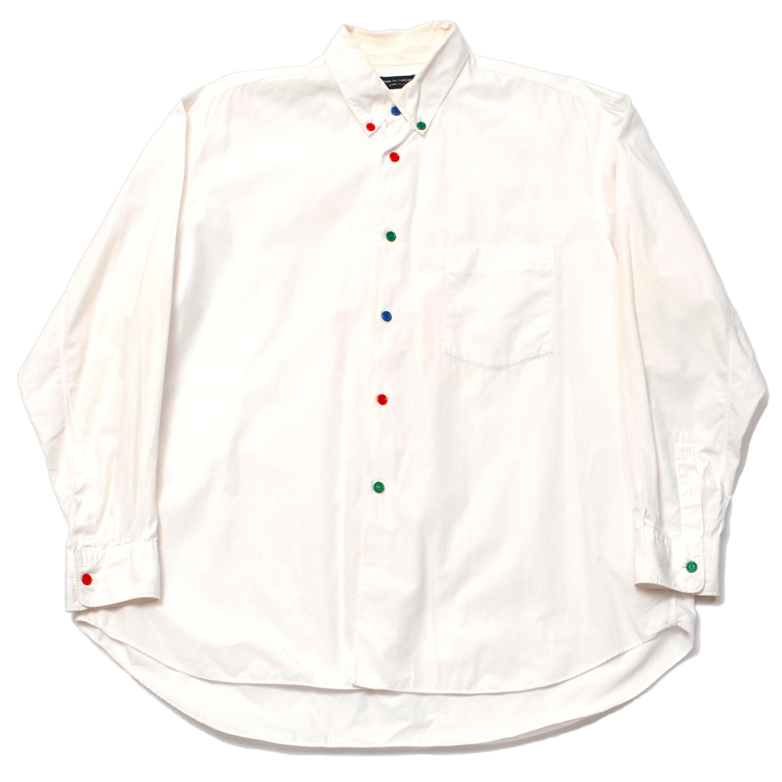 Cotton Shirt with Colored Buttons