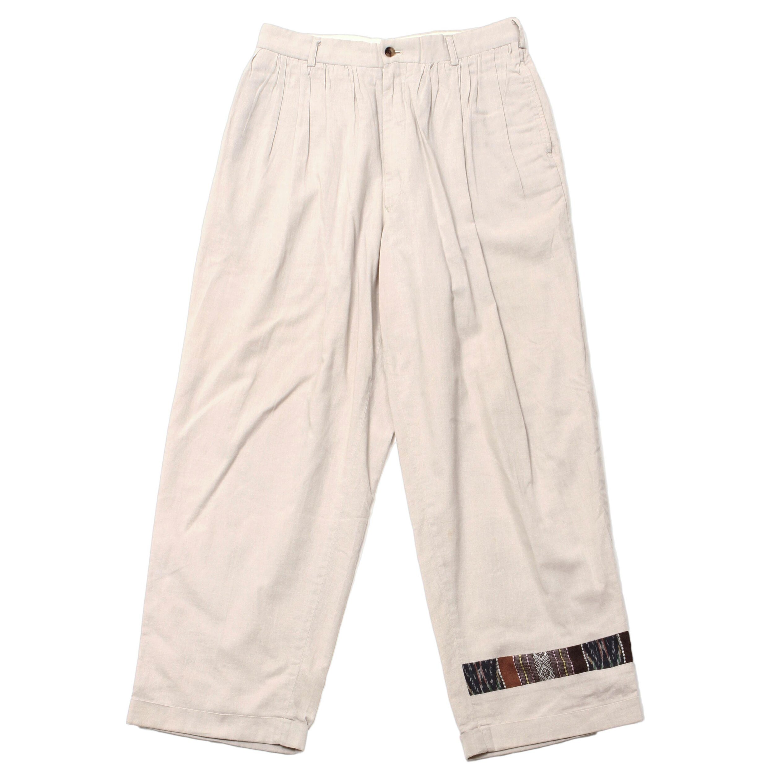 Cotton Pants with Colorful Panel