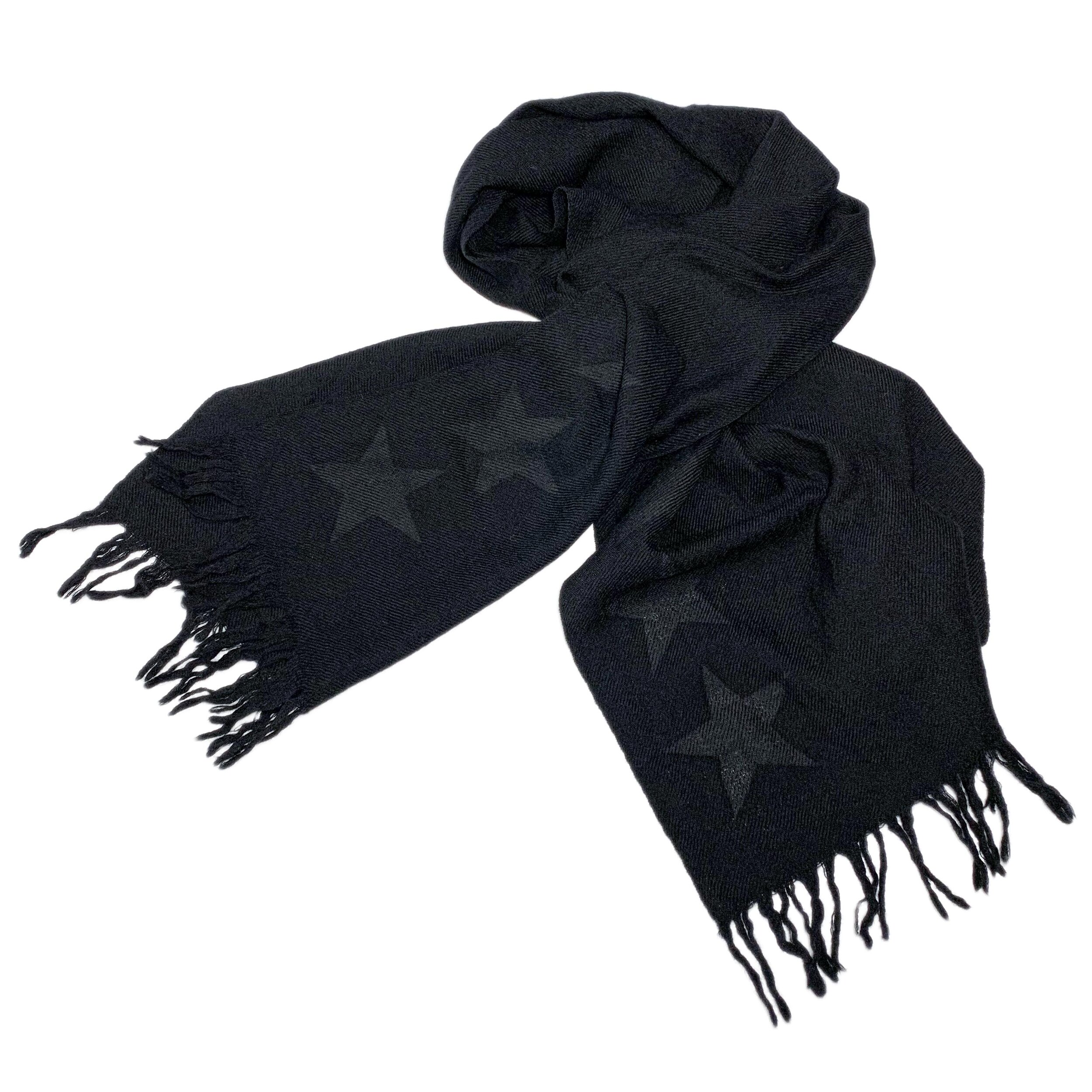 Star Print Wool Scarf