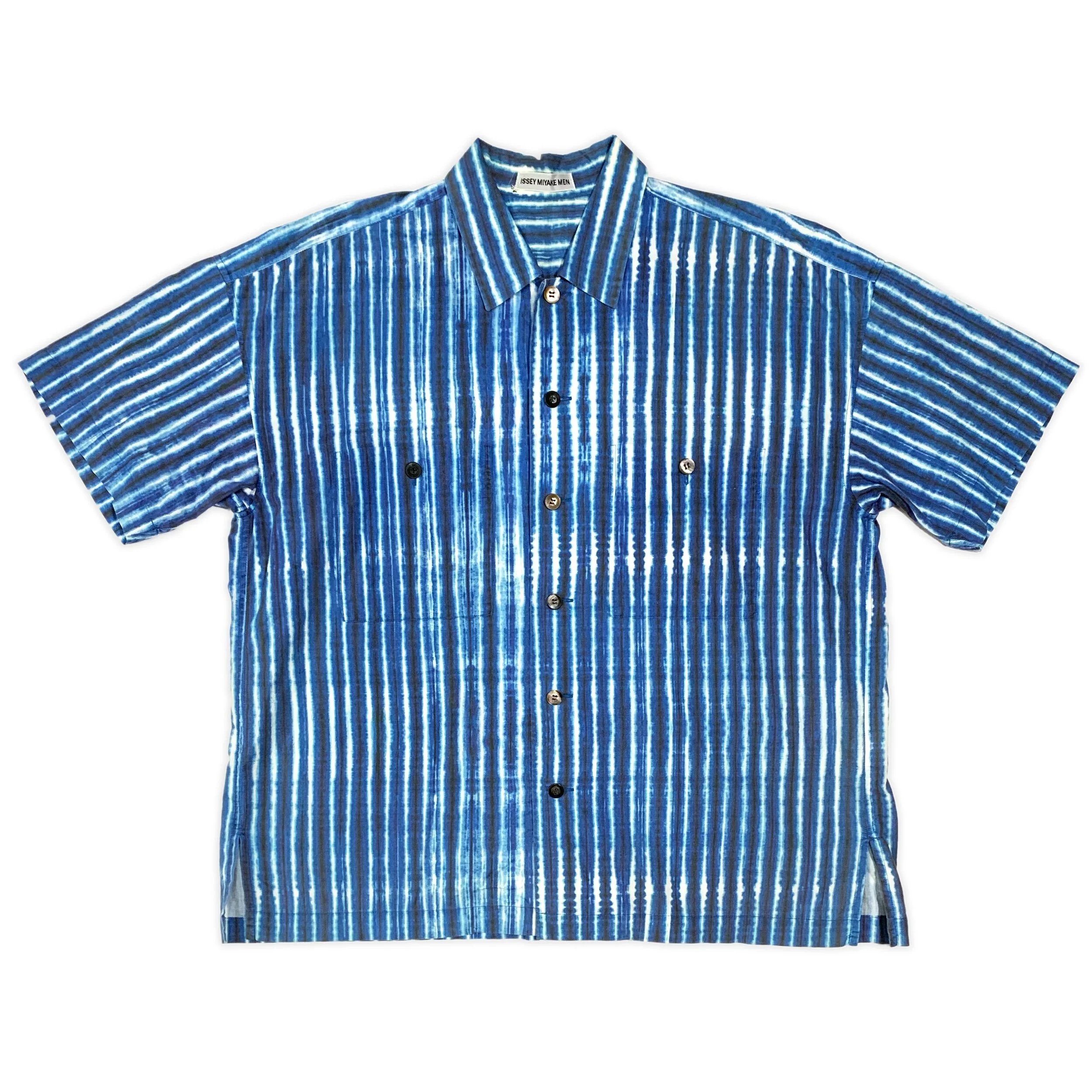 Tie-Dye Striped Cotton Shirt — My Clothing Archive