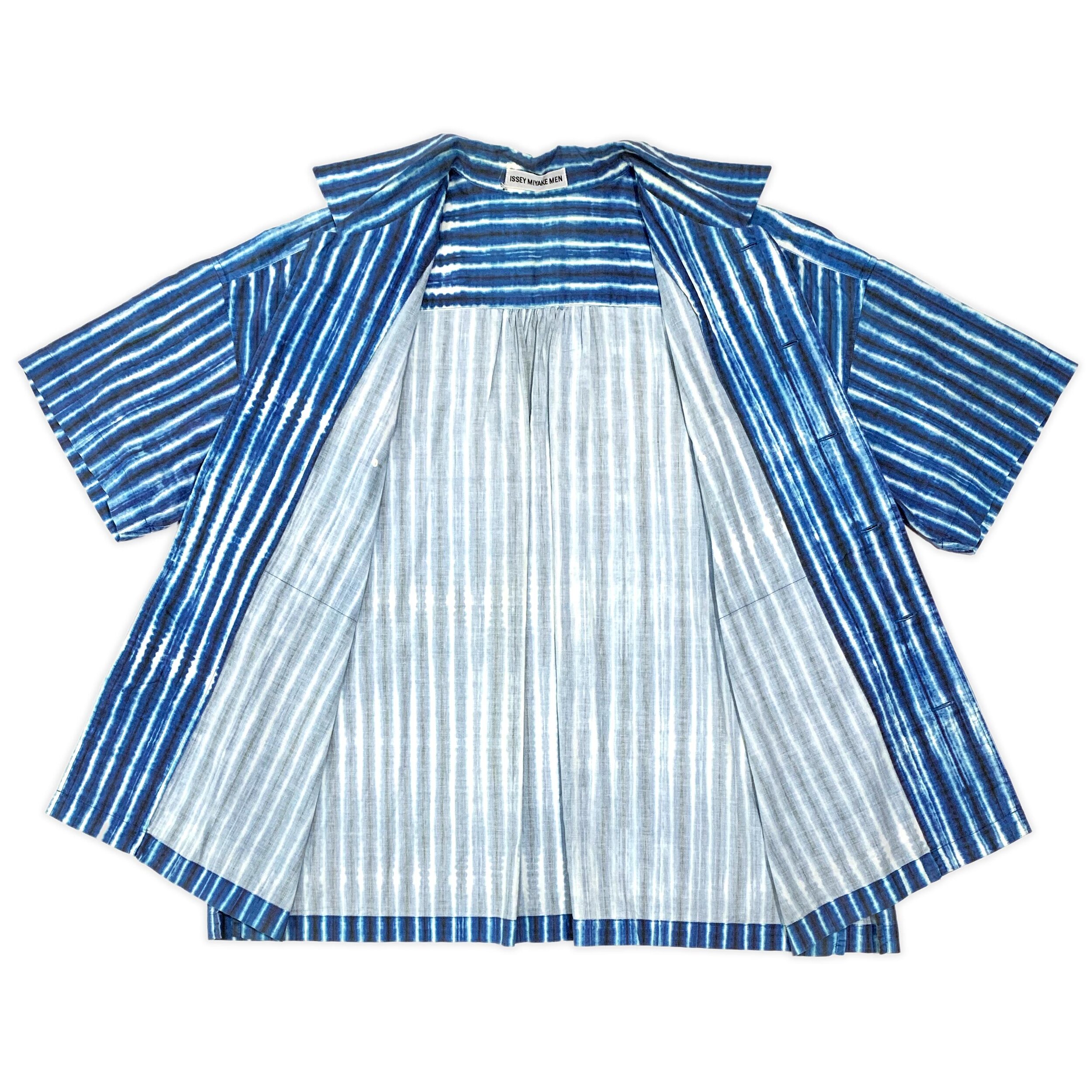 Tie-Dye Striped Cotton Shirt — My Clothing Archive