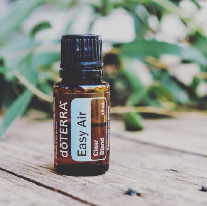 Dave kept waking up feeling congested this last month or so.
Duh.  How could we forget this incredible blend!? Honestly.  He now wakes up clear when we diffuse at night.
.

Easy Air is a blend of essential oils including Laurel Leaf, Peppermint, Euca