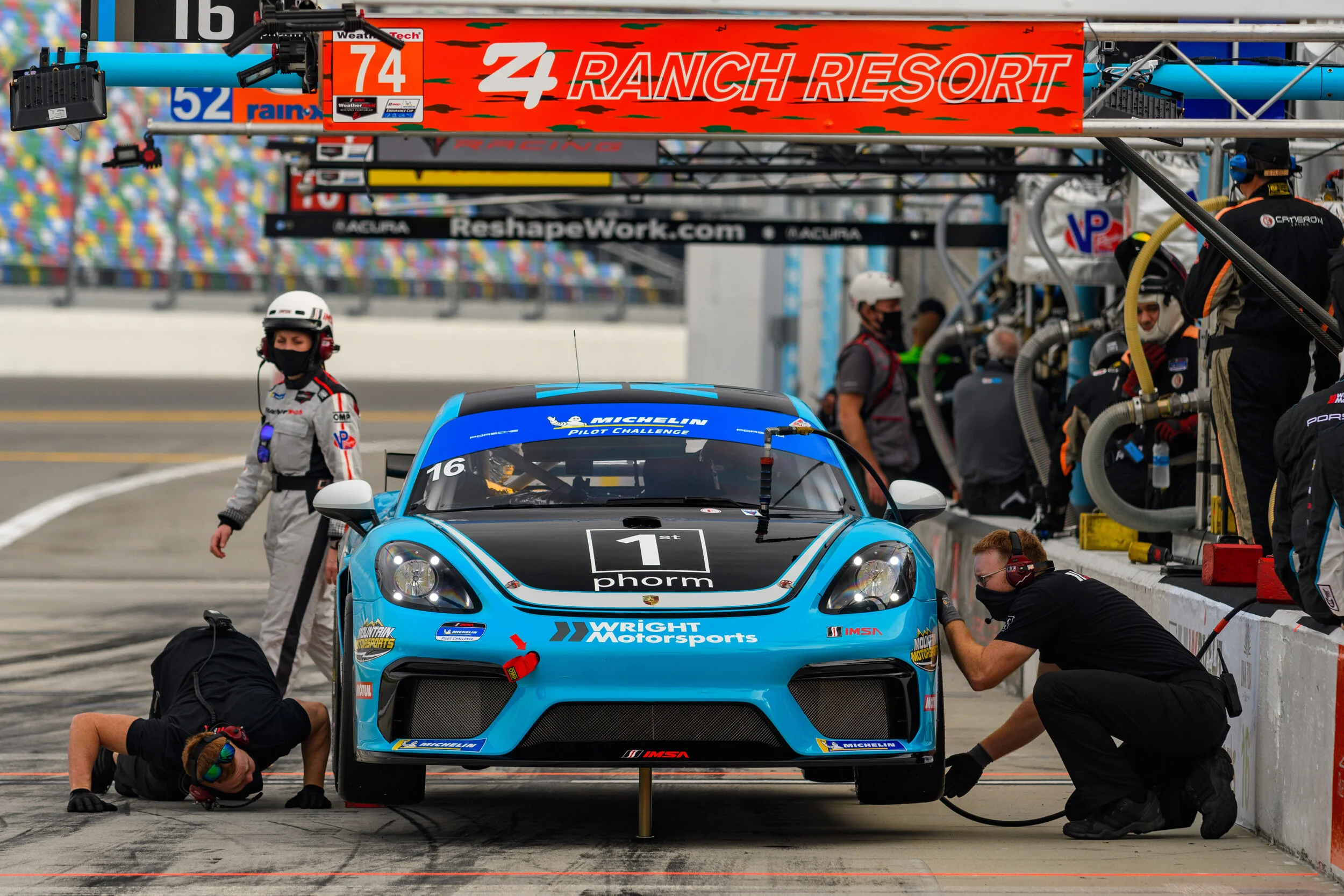 No. 16 Wright Motorsports Porsche 718 Cayman GT4 Clubsport - Ryan Hardwick (USA) & Jan Heylen (Belgium)