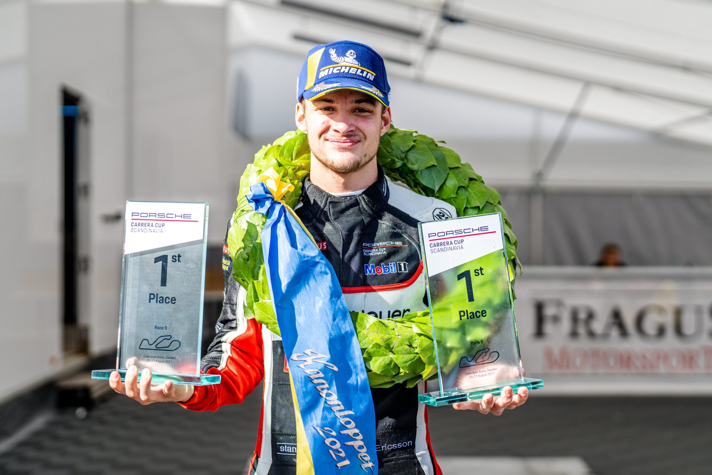 Hampus Ericsson wins twice in the Porsche Carrera Cup Scandinavia