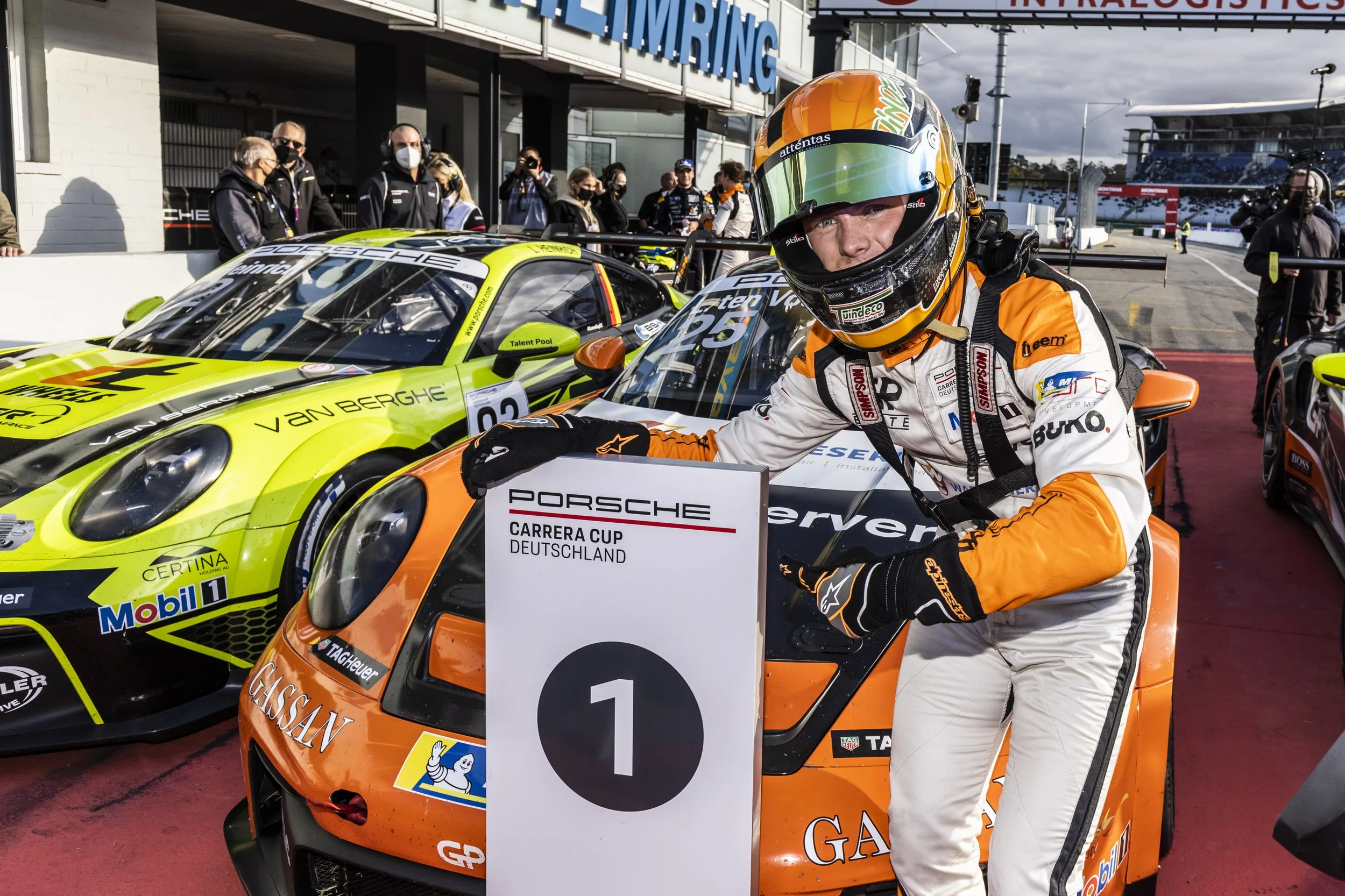 Larry ten Voorde defends the overall victory in Hockenheim