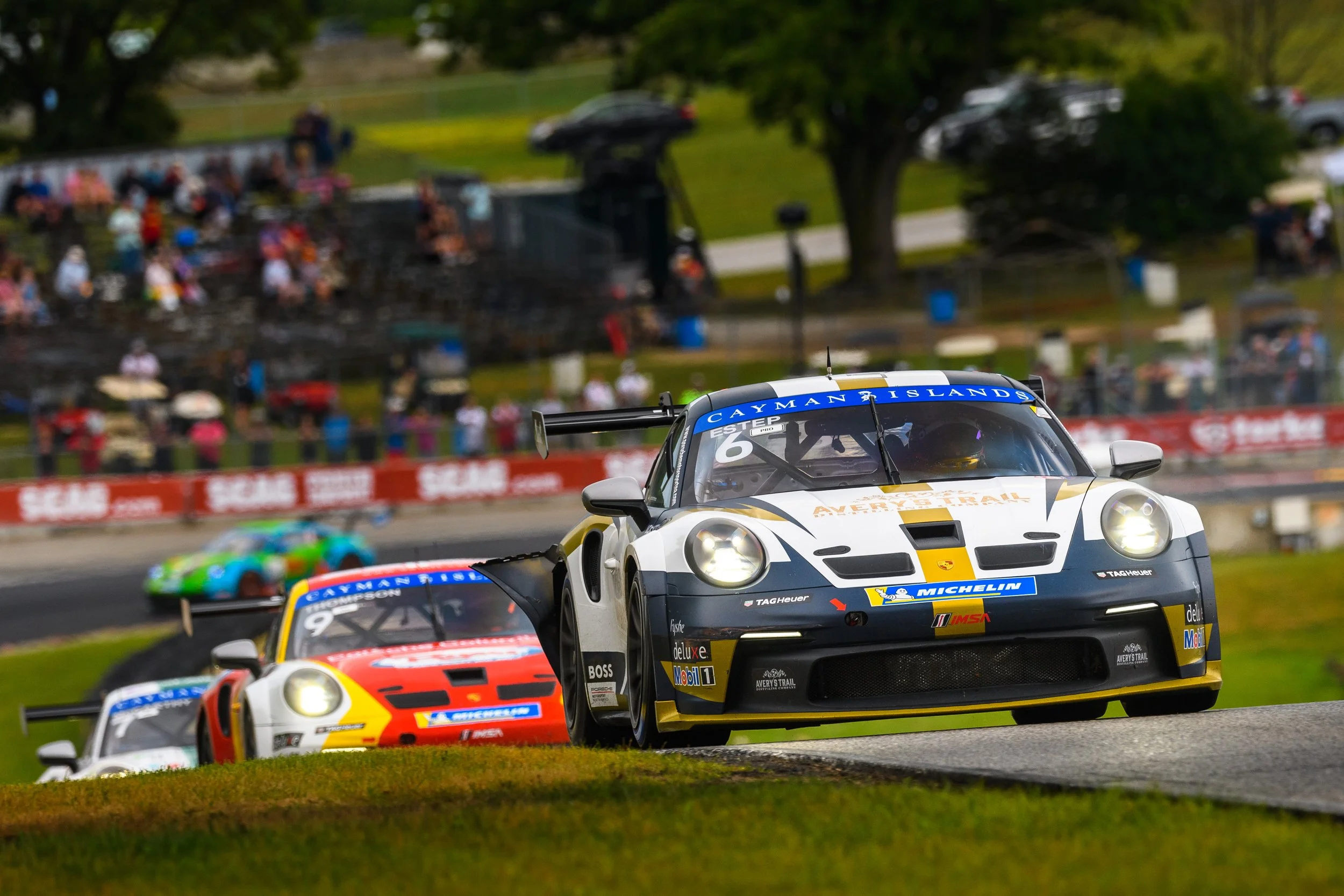 Estep choreographs perfect Road America rain race for third Porsche Carrera Cup North America victory