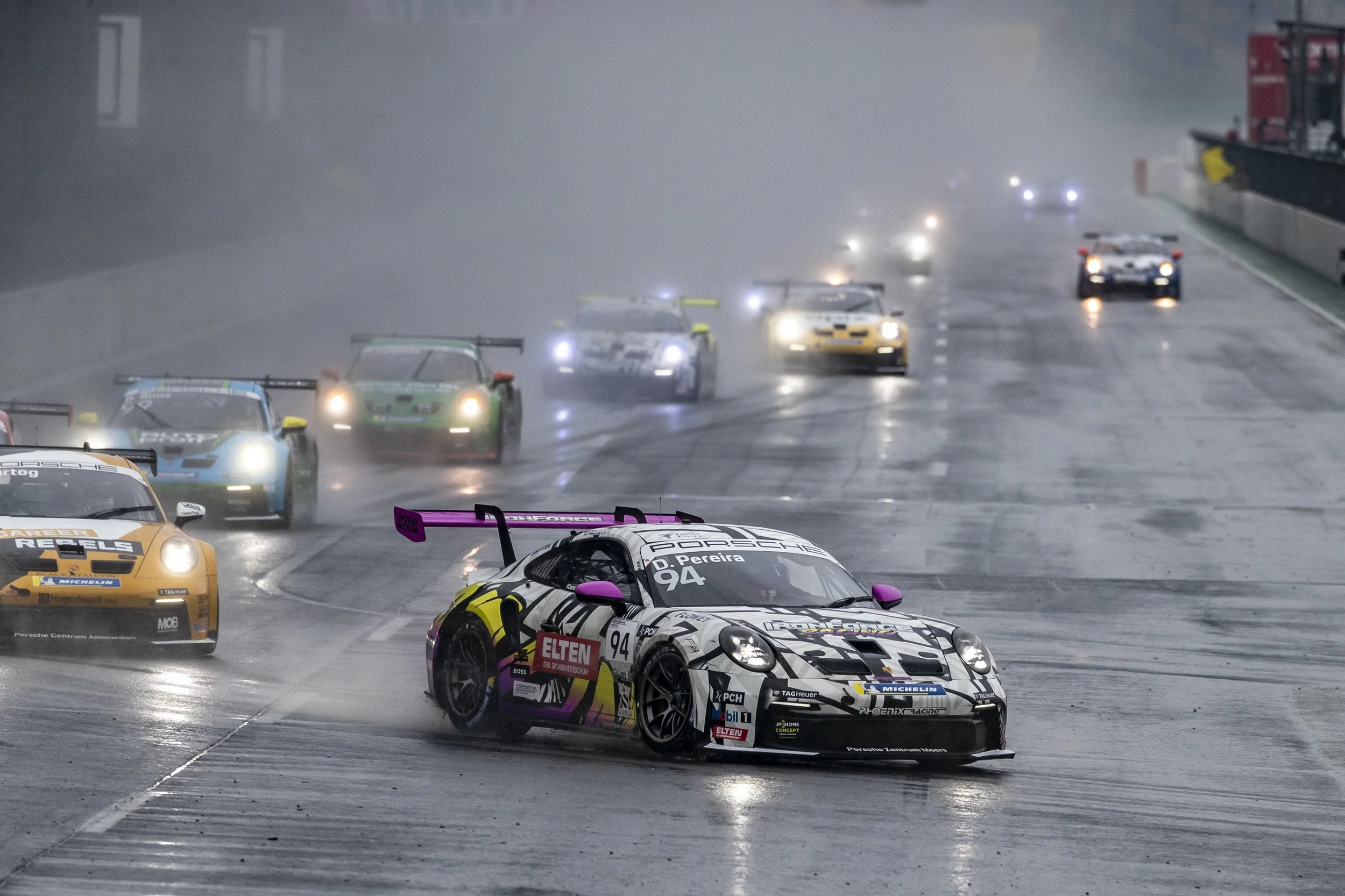 Dylan Pereira wins spectacular wet race