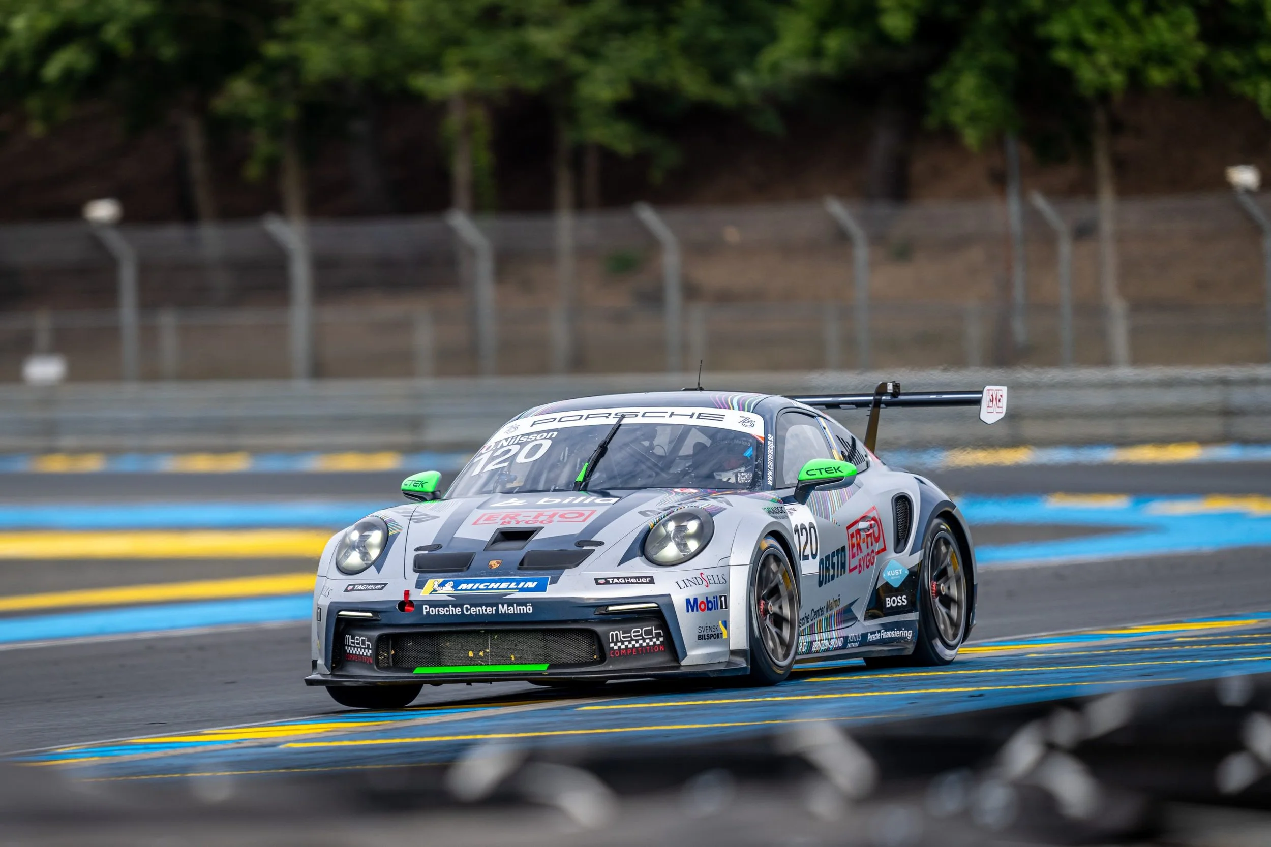 Ola Nilsson takes pole in the Scandinavia Porsche Carrera Cup at Le Mans