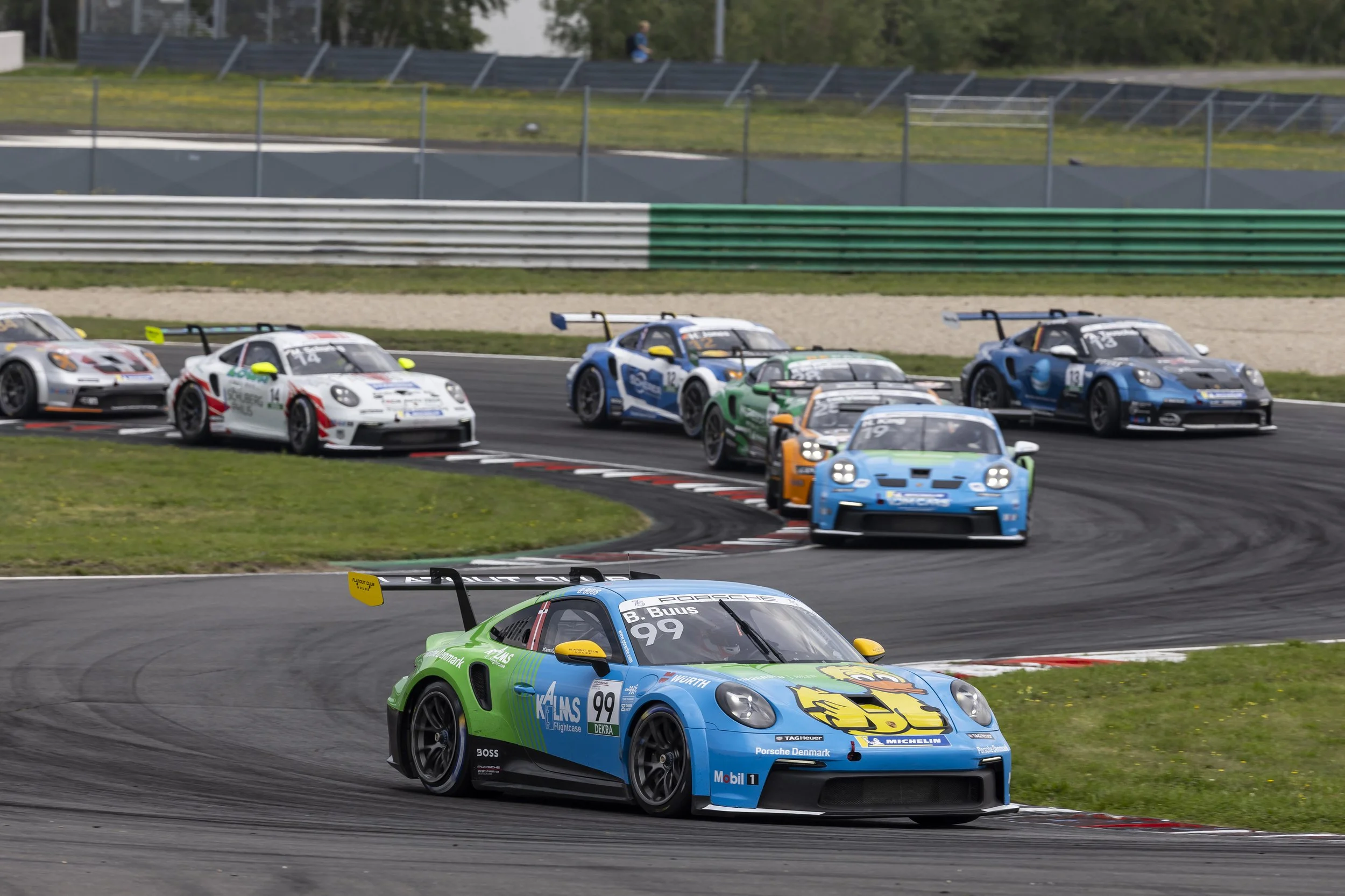 Porsche Junior Bastian Buus clinches first win of the season in turbulent race