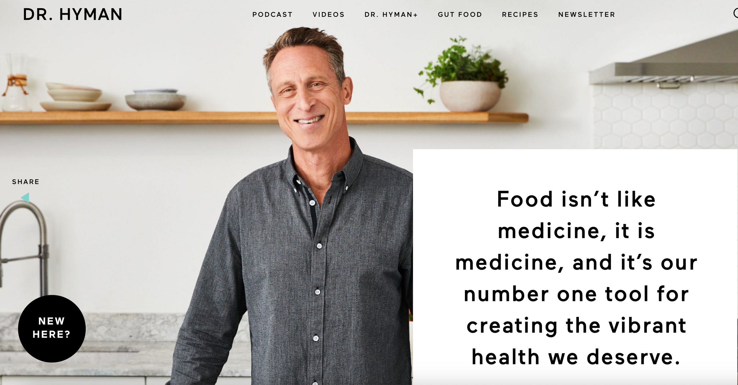 Dr. Mark Hyman is leading a health revolution—one focused on using food as medicine to support longevity, energy, mental clarity, happiness, and so much more. Mark Hyman, MD is a practicing family physician and an internationally recognized leader, s