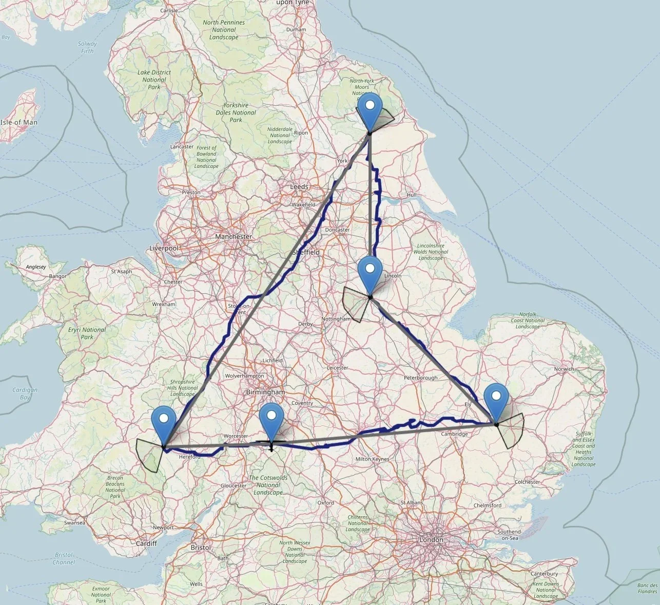 Paul’s flight on July 3rd.  He used his engine near Bedford on the last leg, but it was still a memorable flight