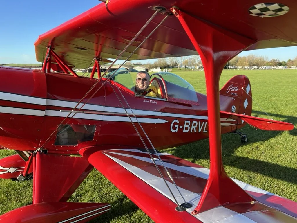 Steve Blakely with his Pitts Special