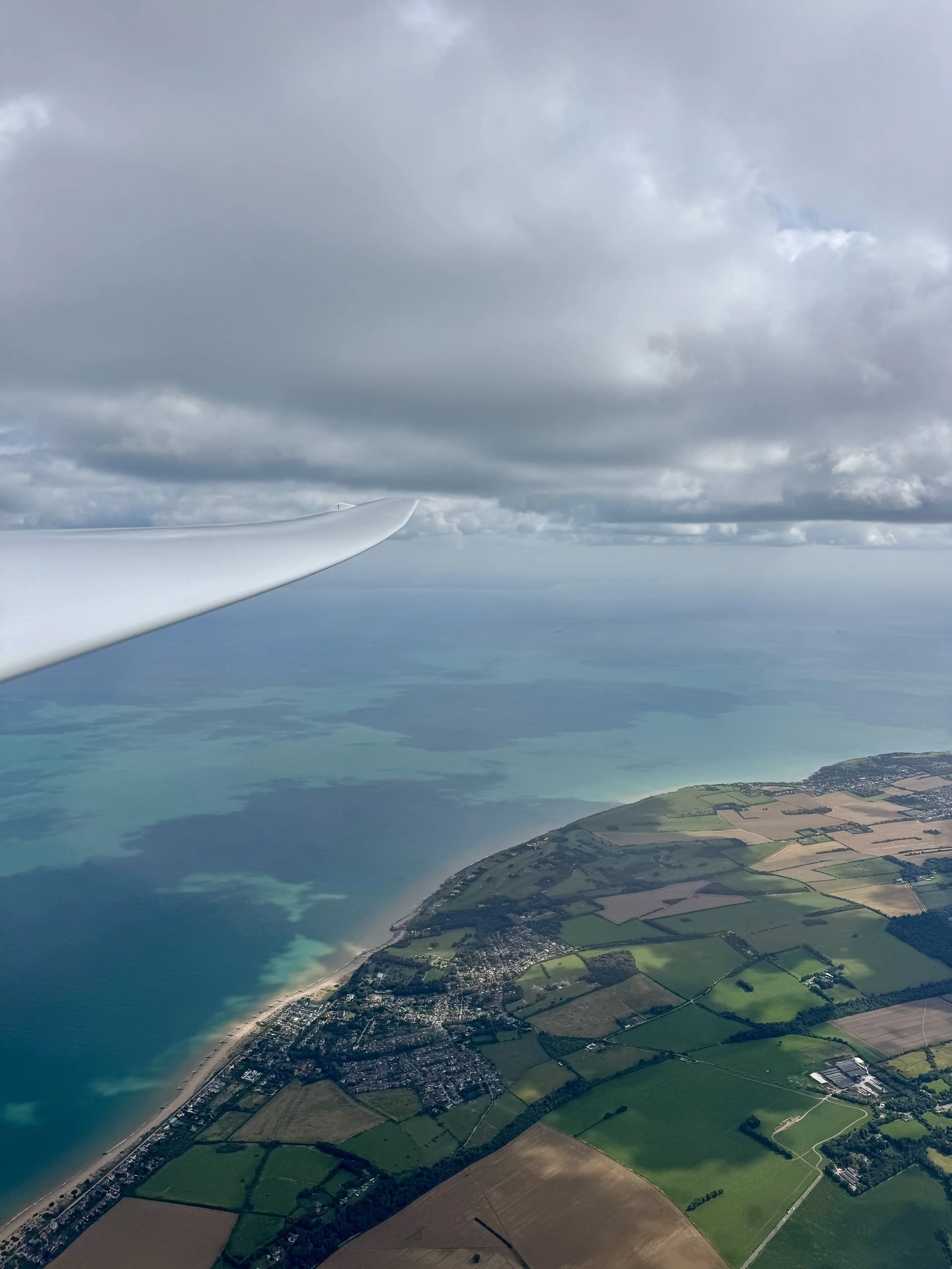 a view near Dover and of France in the distance
