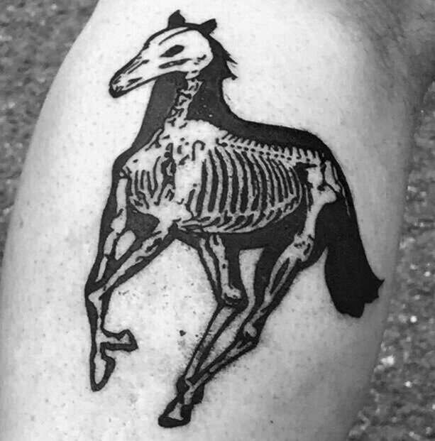 White pony uv tattoo done deftones deftonestattoo fyp horsetattoo    TikTok