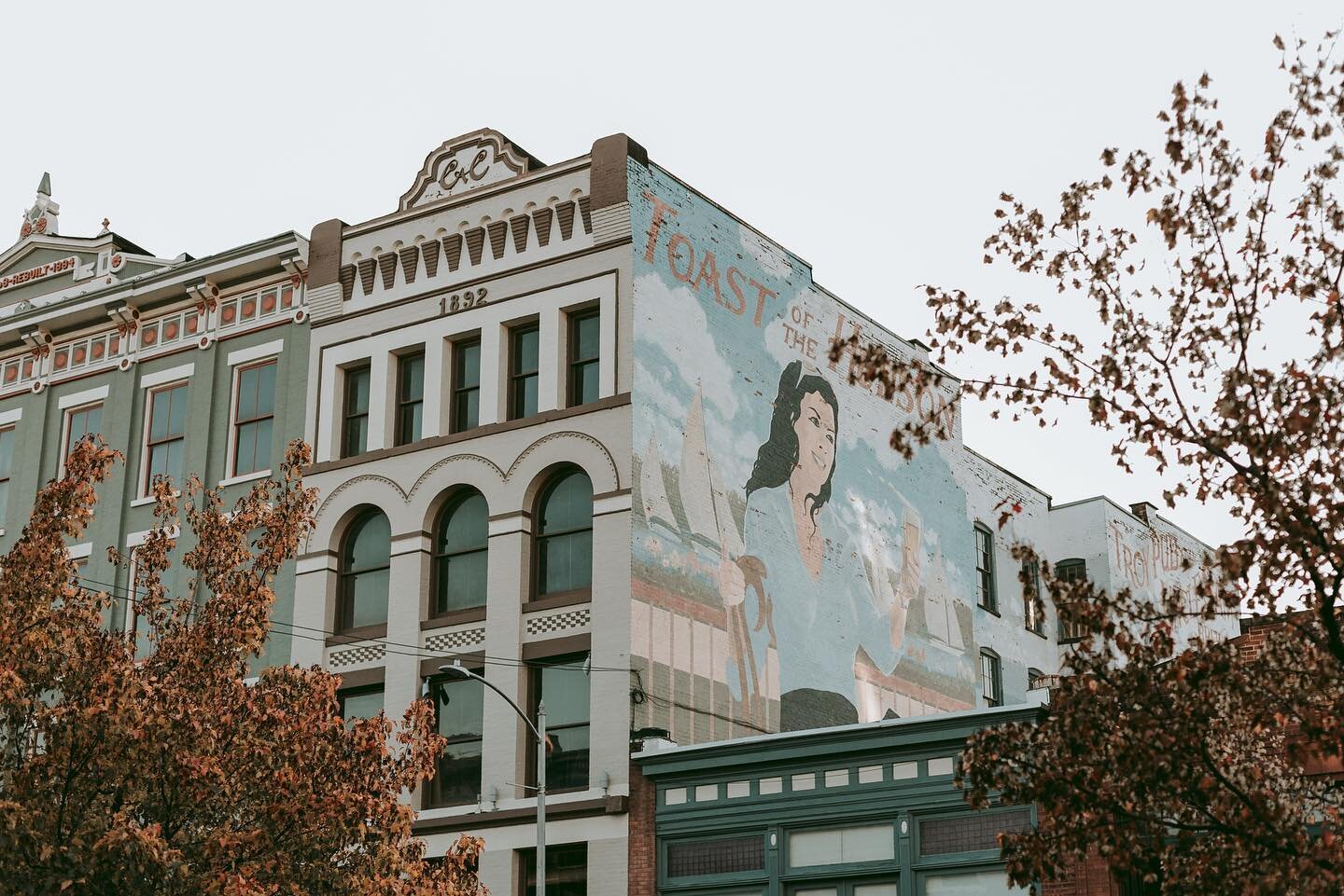 We are so lucky to have these beautiful 19th century buildings as a part of our story. 

- Fun fact: the woman painted on the mural is actually Kelly Brown (co-owner of Brown&rsquo;s). She modeled years ago for muralist Kevin Clark who has his work i