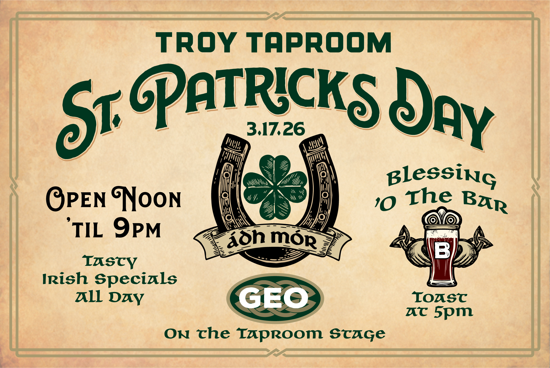 St. Patrick’s Day in the Troy Taproom