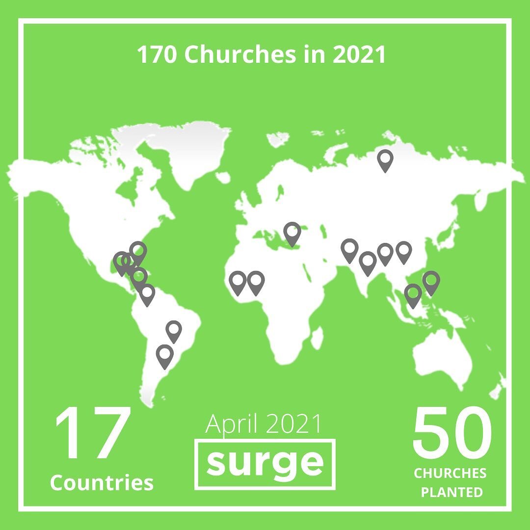 APRIL UPDATE | 

We are blown away by the goodness of God! The globe is being reached, the Gospel is being preached and the GREAT COMMISSION is being fulfilled! 

Thank you for your partnership as we continue to help plant Spirit-Filled, Self-Replicating Churches around the globe together! 
&bull;
&bull;
&bull;
&bull;
&bull;
&bull;
&bull;
&bull;
#GlobalChurchPlanting #GlobalMissions #Missions #ChurchPlanting #GreatCommission #Passion #Values #Mission #GlobalImpact #PartnerahipIsPersonal #SurgeProject #Argentina #China #Colombia #CostaRica #Cuba #ElSalvador #Guatemala #Honduras #India #IvoryCoast #Liberia #Nepal #Nicaragua #Pakistan #Paraguay #Philippines #Russia