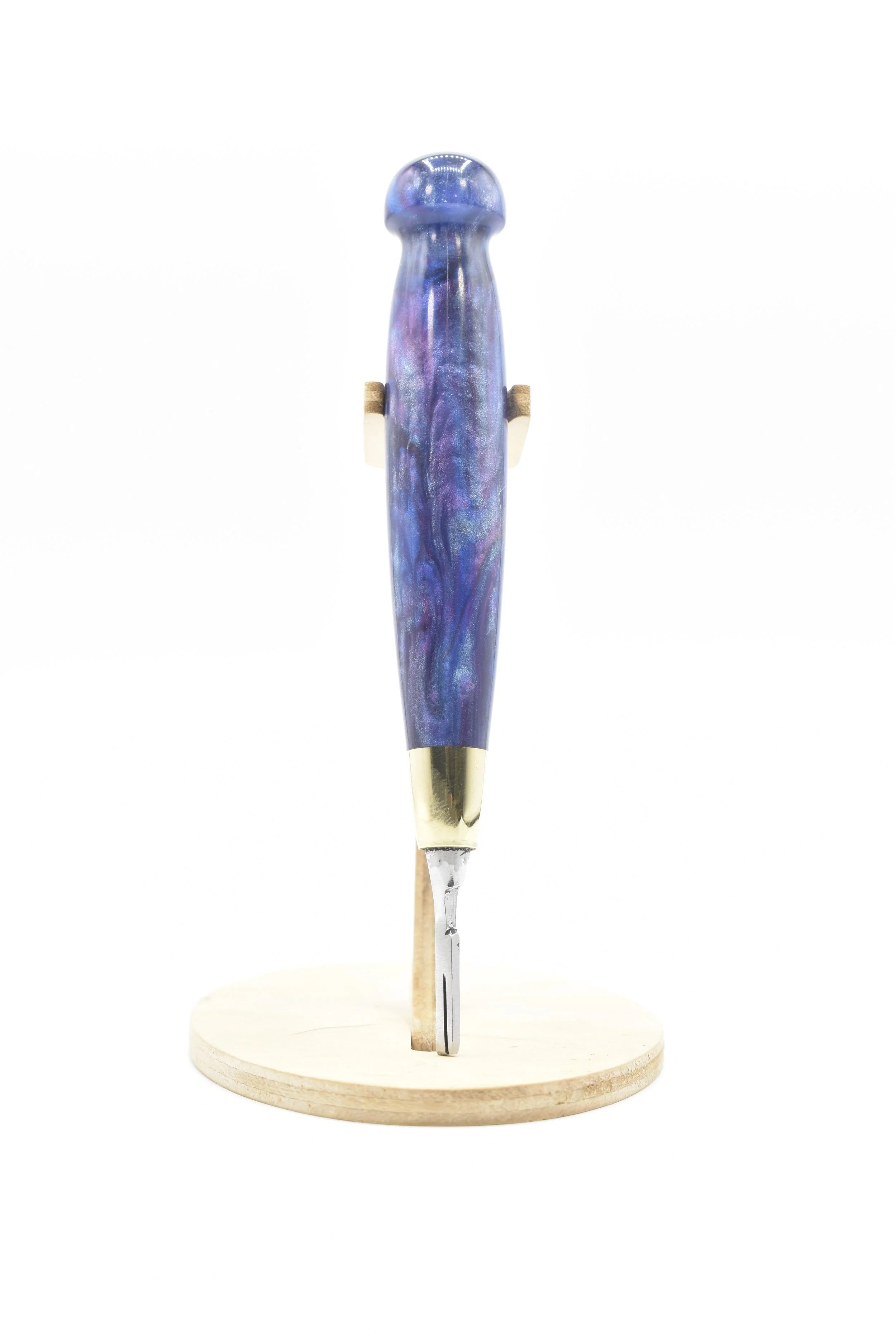 #3 Round Handle Scalpel – Purple Nebula Resin