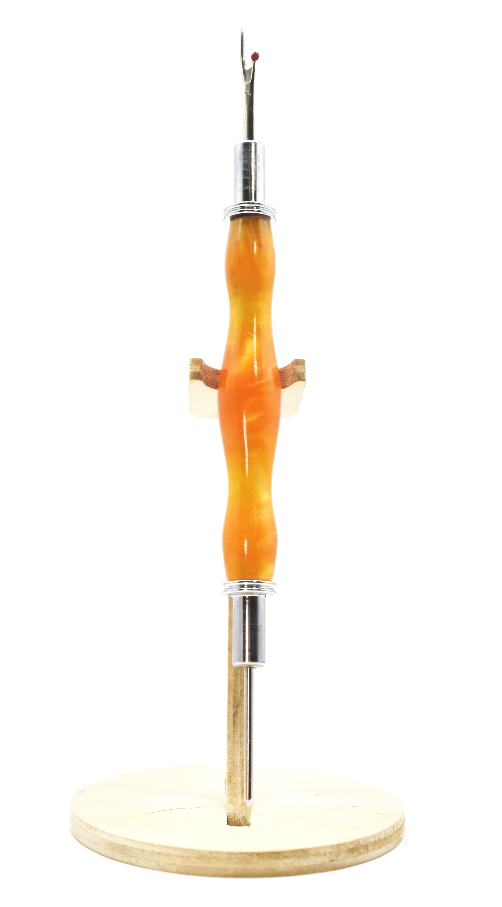 Seam Ripper – Orange & Amber Resin Handle