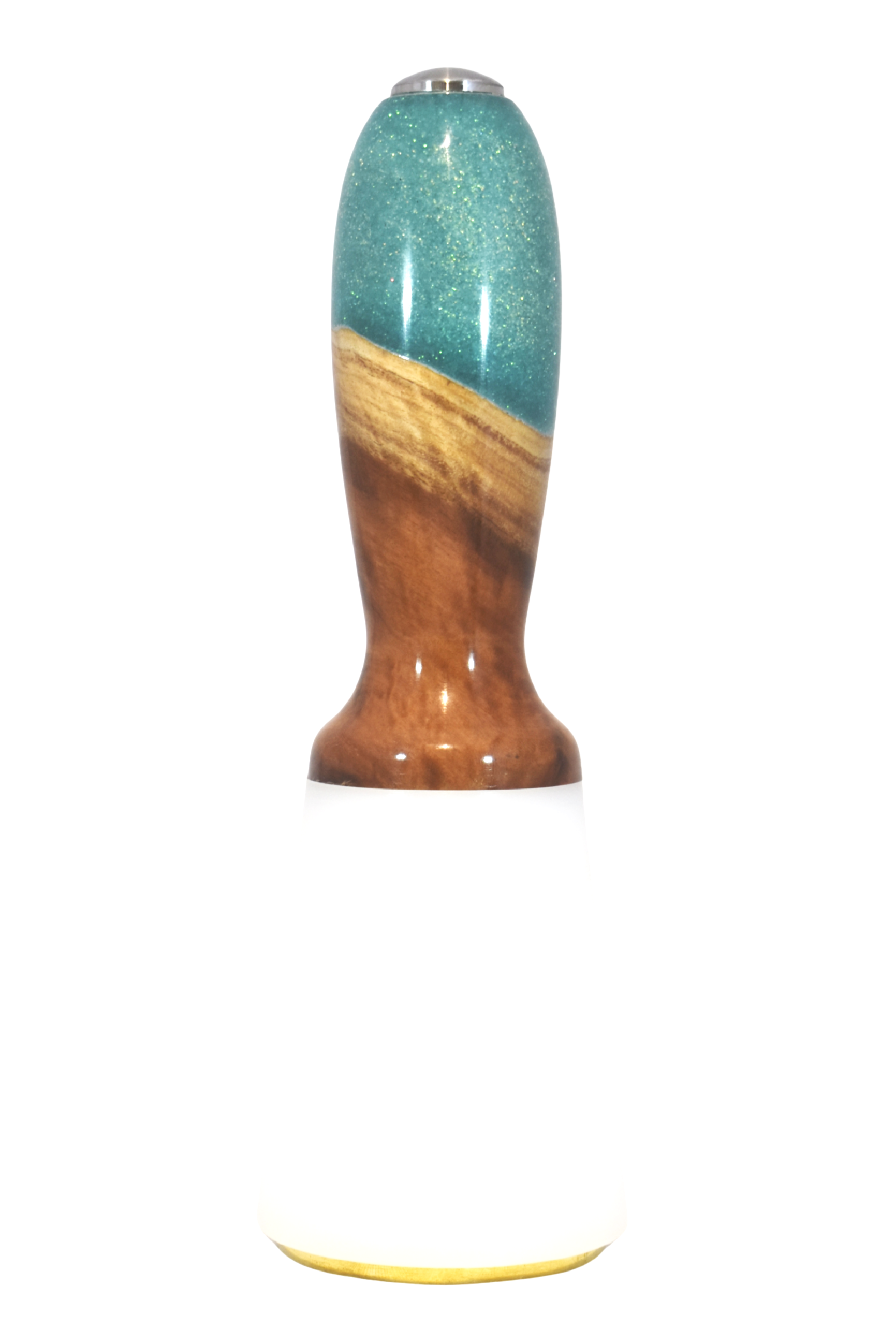18oz Tapered Maul Red Mallee with Turquoise Glitter