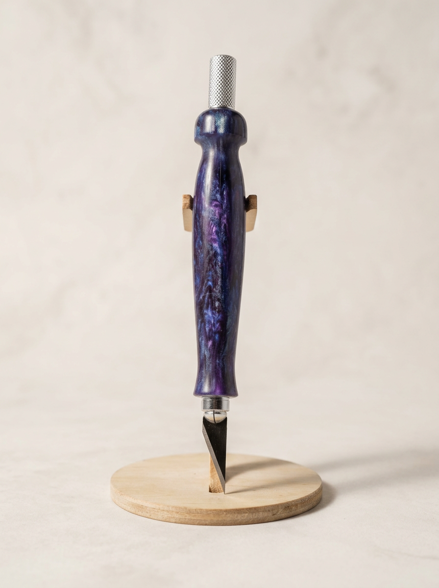 Craft Knife – Purple Nebula Resin