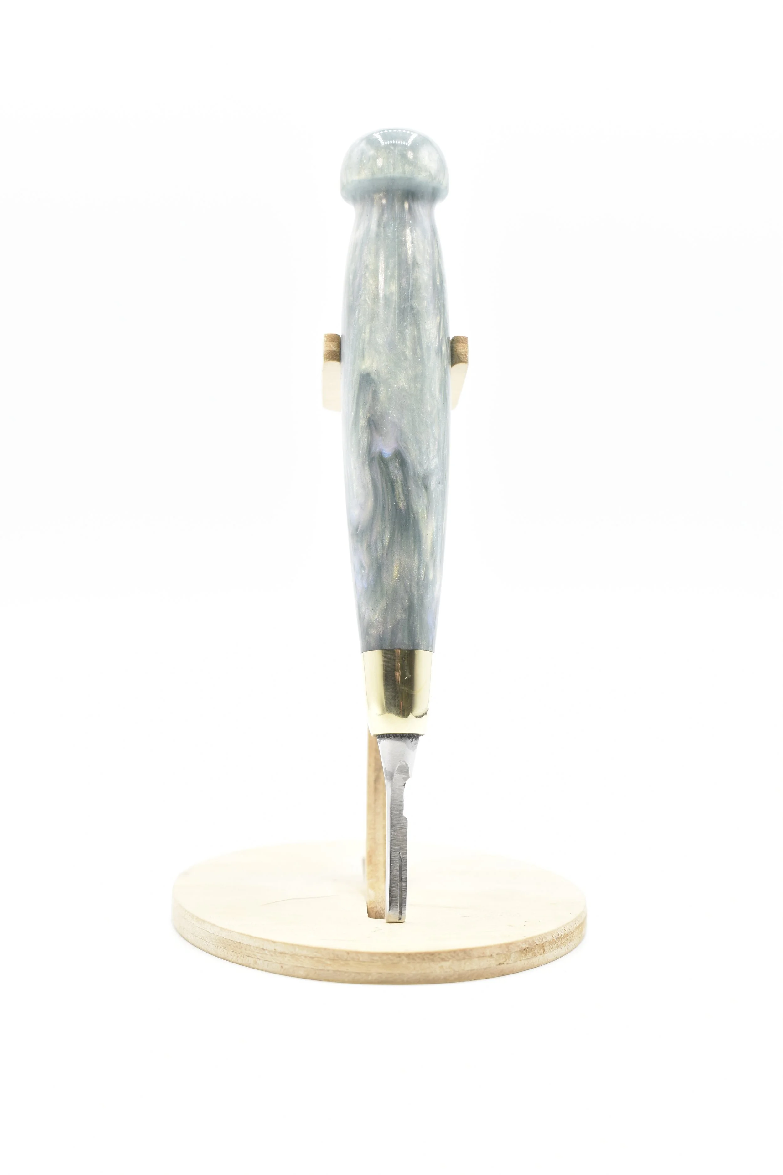 #3 Round Handle Scalpel – Blue Gray Marble Resin