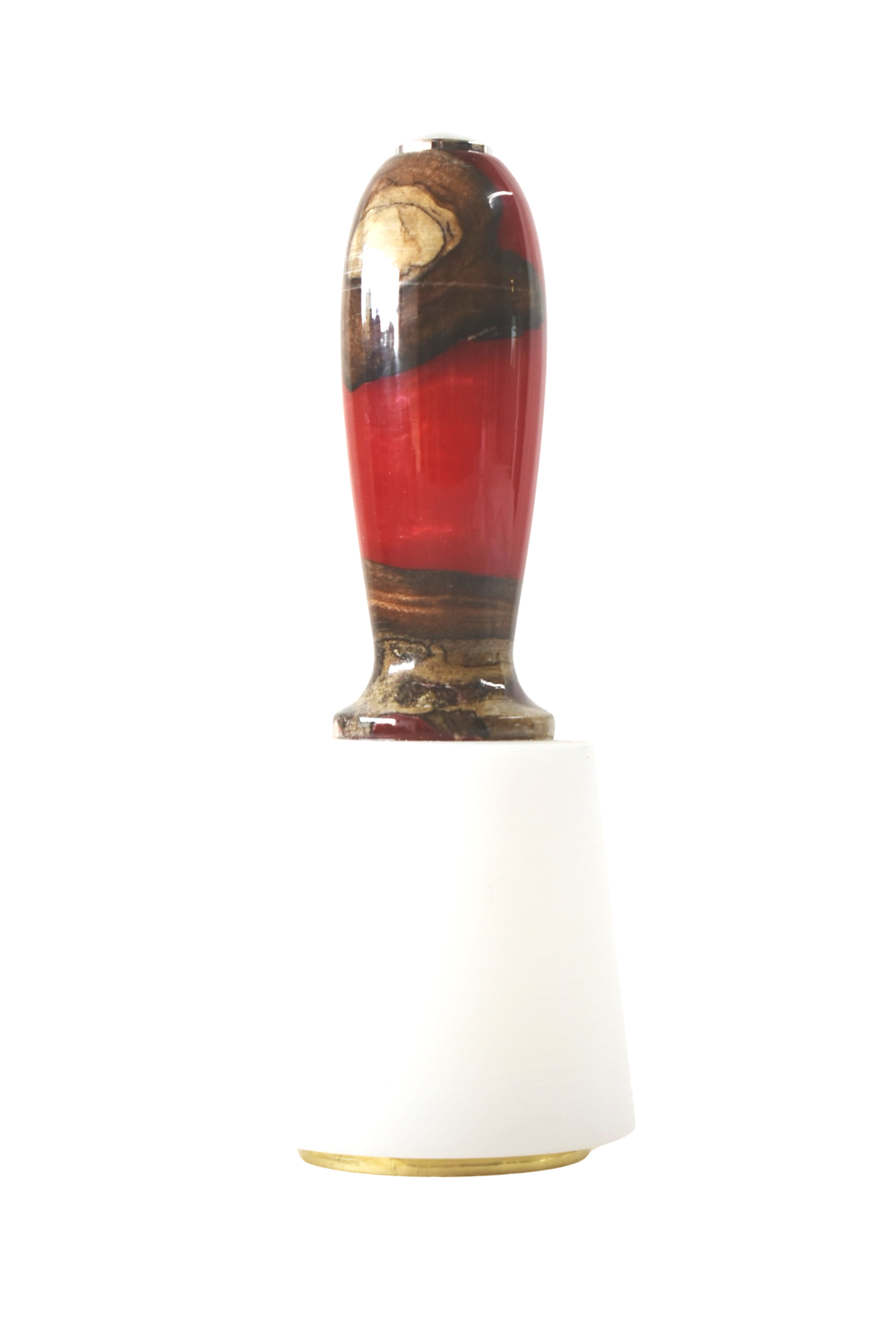 22oz Tapered Maul Oak Burl Red Resin