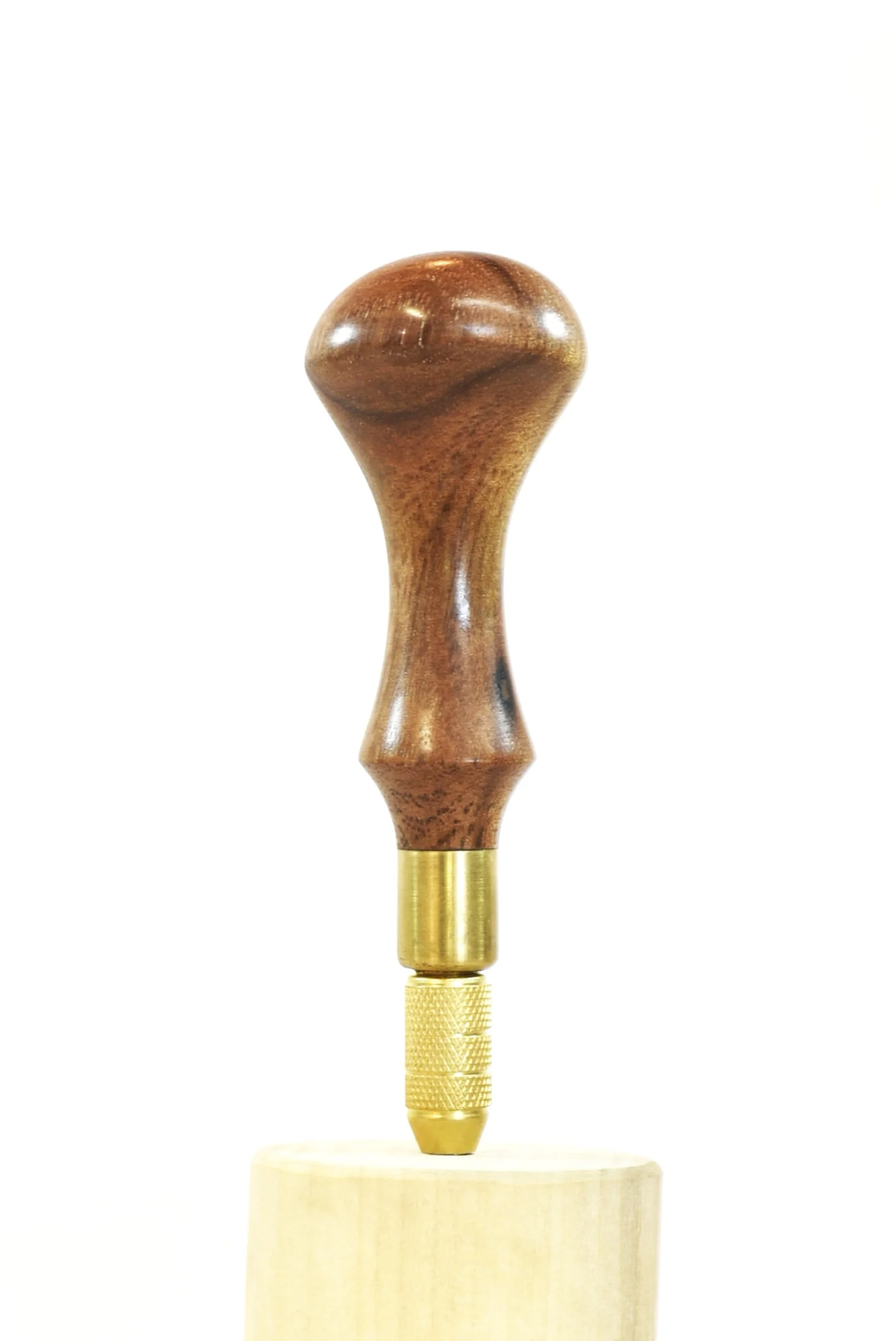 Palm Fitter Awl Haft W/ Chuck Mesquite