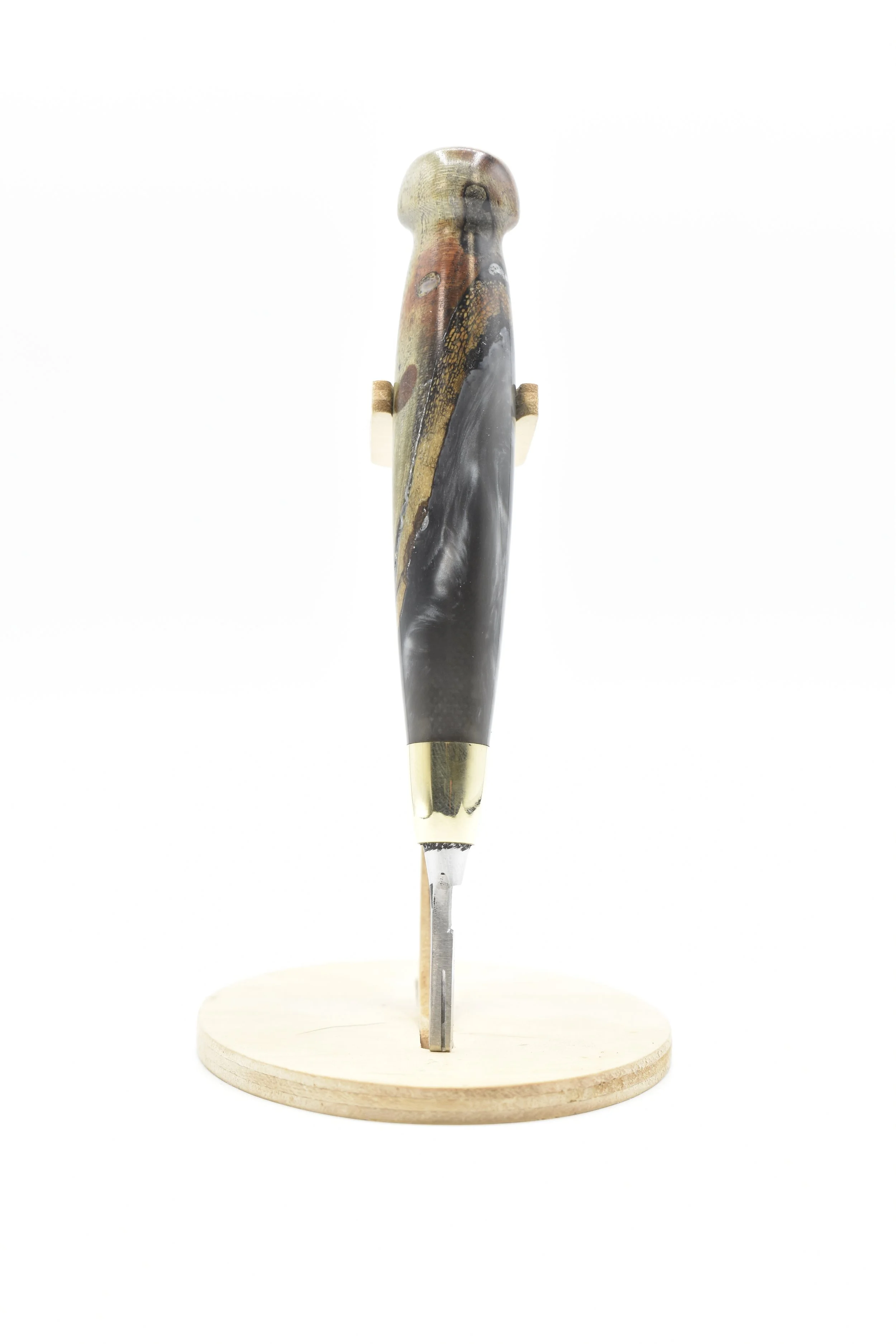 #3 Round Handle Scalpel – Emerald Shadow Hackberry & Resin