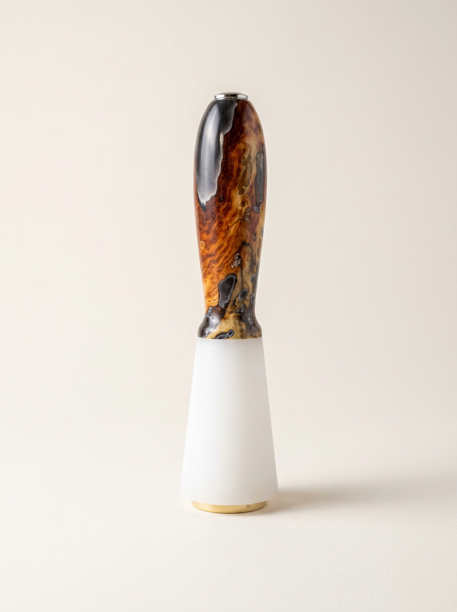 12 oz Tapered Maul – Flamed Hackberry & Sparkly Black Resin