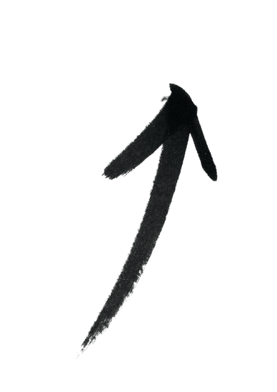 Black arrow pointing upward on a transparent background.