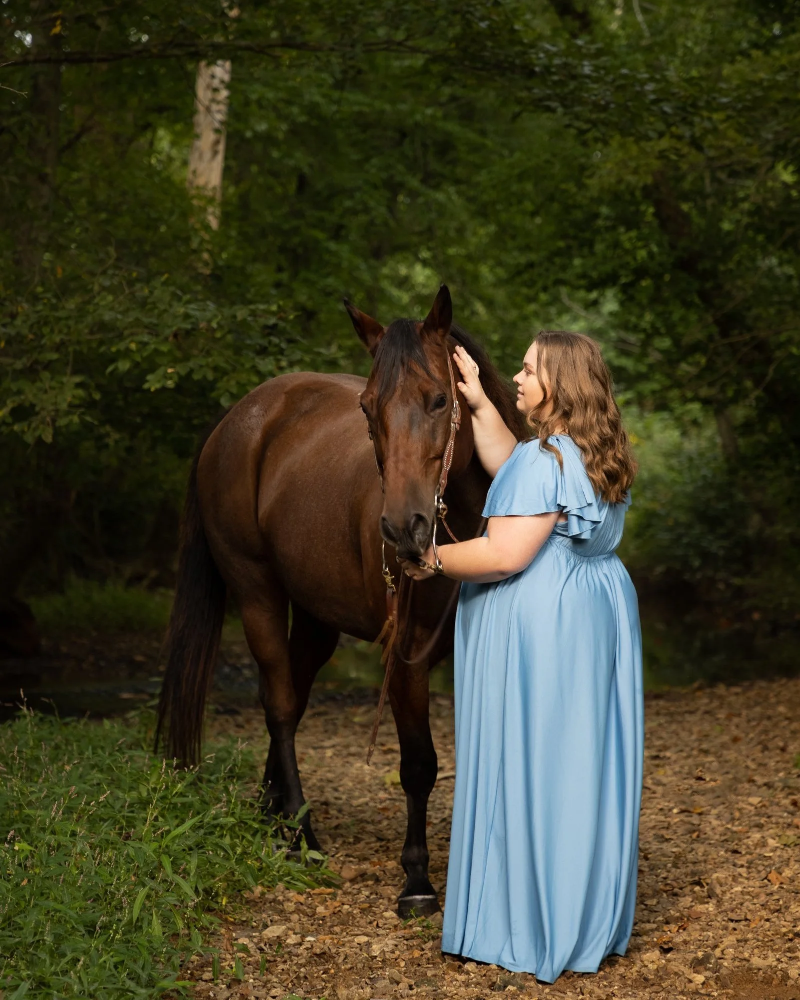 Maternity portrait with a Kentucky horse