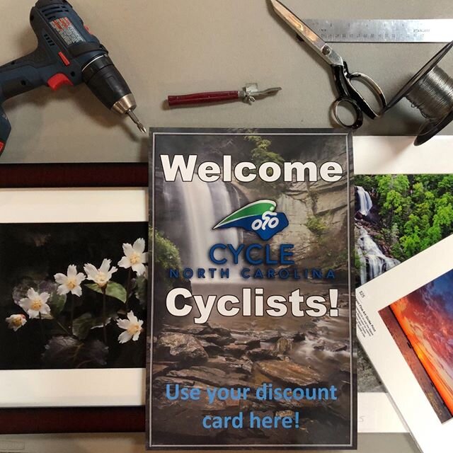 CYCLE NC! Don't forget to stop by Blue Moon Gallery on 24E Main St in Brevard to take advantage of your 15% matted prints and/or framing! See you soon!

#BrevardNC #cyclenc #transylvaniacounty #mainstreet #supportsmallbusiness