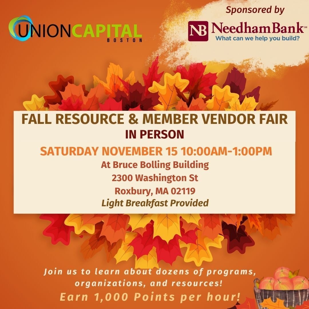 Come join in on the connections and fun this Saturday at our Resource &amp; Member Vendor Fair!
Learn about dozens of programs, organizations, member-owned businesses and resources! 🆙 
1,000 points per hour! 💙 
Swipe for Spanish 🙌