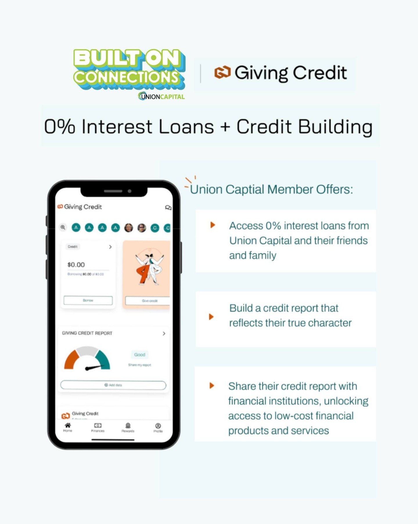 Interested in building credit?

With Giving Credit + Union Capital, you can unlock interest-free loans and grow your credit profile.

✨ Build real credit
✨ Open doors to better financial products

Start building both today. 

#UnionCapital #Community