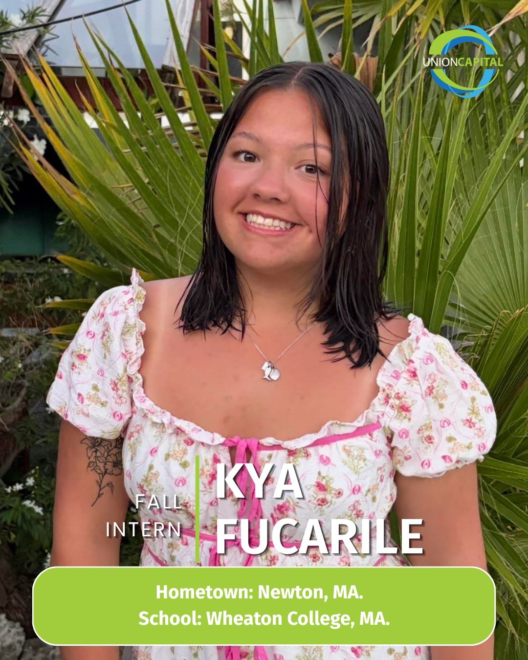🌟 We are excited to Introduce our Fall Intern: Kya Fucarile 

➡️ Swipe left to learn more about her journey and her work with Union Capital.