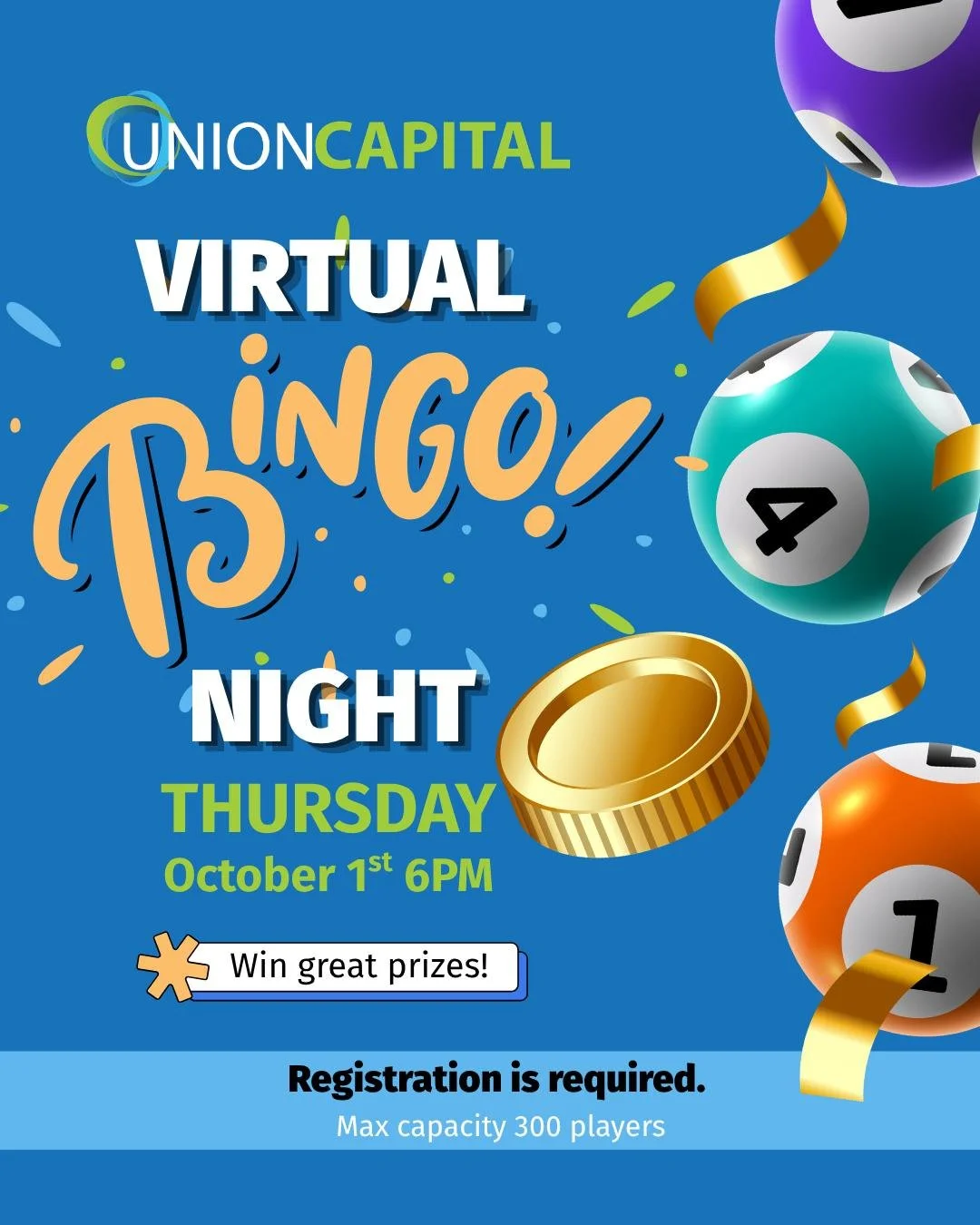 Get ready to click, play, and yell &ldquo;BINGO!&rdquo; at Union Capital&rsquo;s first-ever Statewide Bingo Night! Members from Boston, Springfield, and across Massachusetts are invited to enjoy an exciting evening of friendly competition, community,